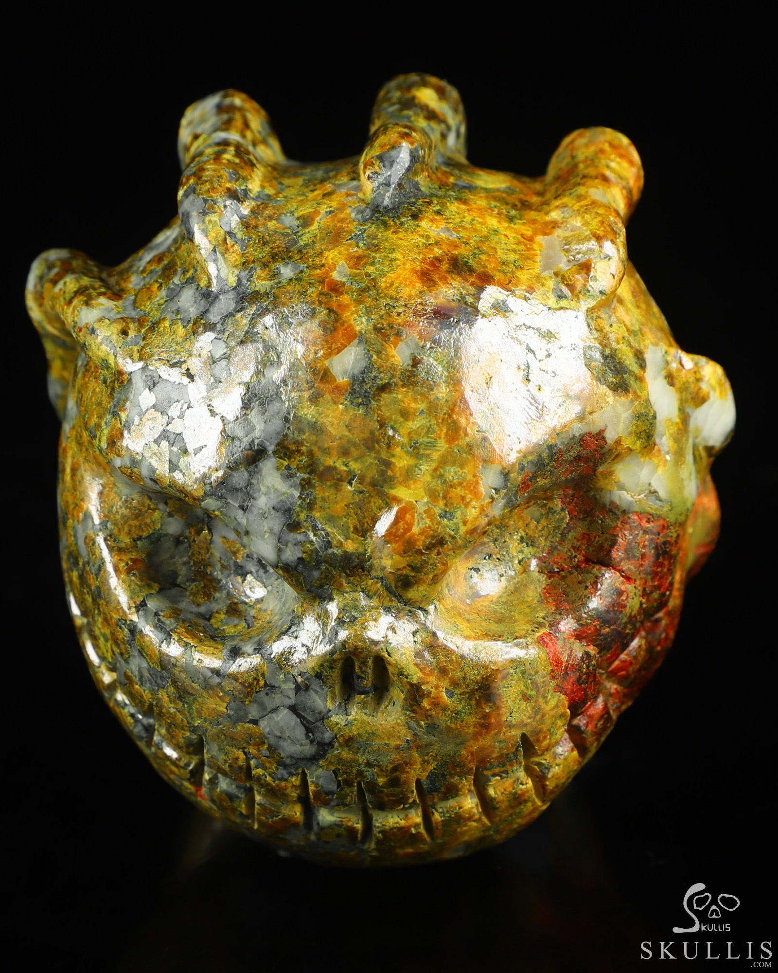 3.1" Realgar Hand Carved Jack Crystal Skull Sculpture, Crystal Healing 3.1" Realgar Hand Carved Jack Crystal Skull Sculpture, Crystal Healing