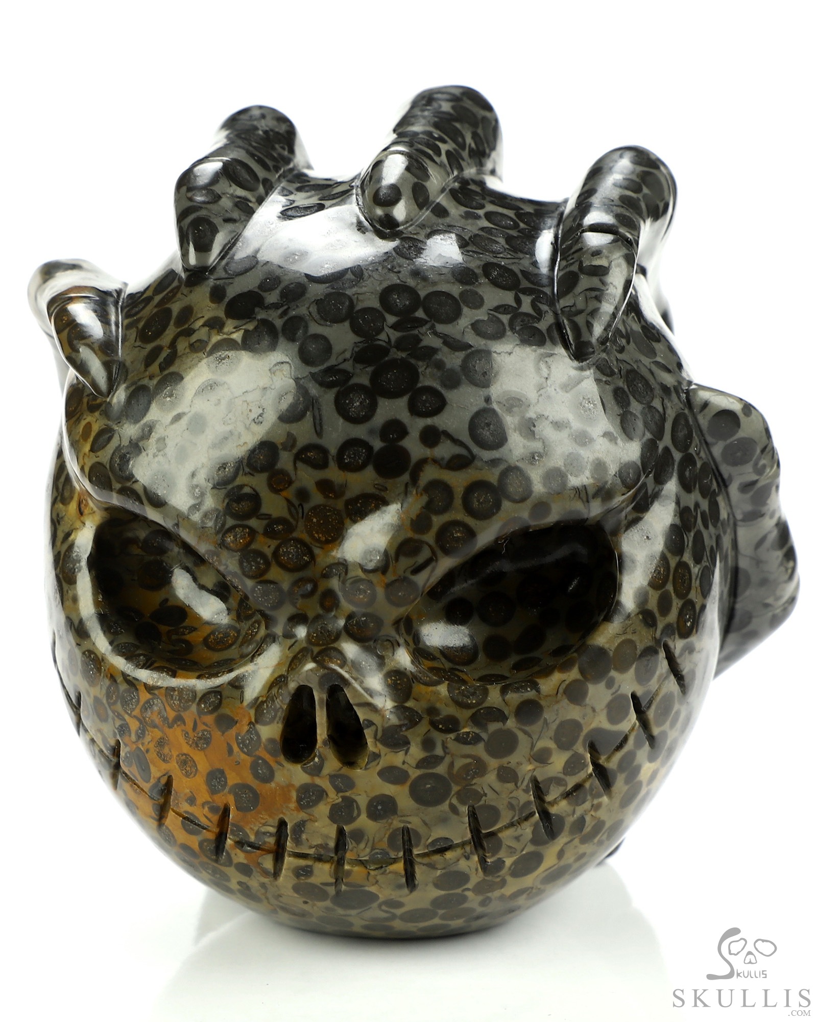 3.1" Chinese Leopard Skin Jasper Hand Carved Jack Crystal Skull Sculpture, Crystal Healing 3.1" Chinese Leopard Skin Jasper Hand Carved Jack Crystal Skull Sculpture, Crystal Healing