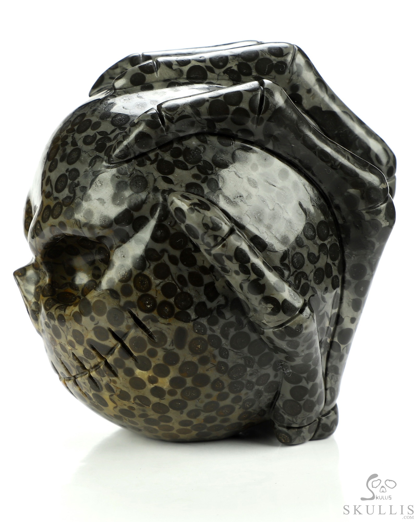 3.1" Chinese Leopard Skin Jasper Hand Carved Jack Crystal Skull Sculpture, Crystal Healing 3.1" Chinese Leopard Skin Jasper Hand Carved Jack Crystal Skull Sculpture, Crystal Healing