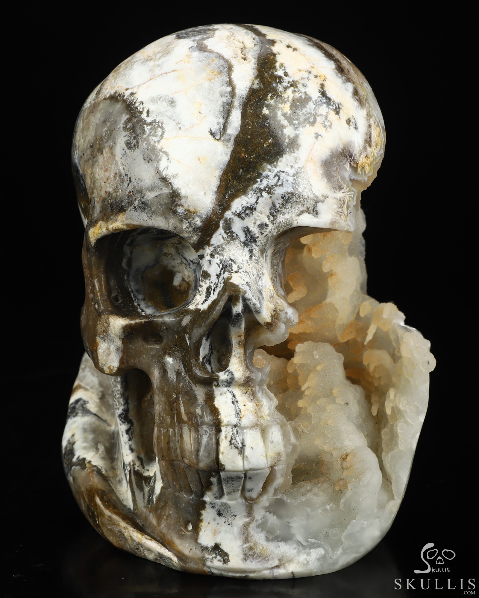 Aug 18, 2026 ACSAD (A Crystal Skull a Day) - The Living Cave - 6.6" Agate Geode Hand Carved Crystal Skull Fine Art Sculpture, Crystal Healing Aug 18, 2026 ACSAD (A Crystal Skull a Day) - The Living Cave - 6.6" Agate Geode Hand Carved Crystal Skull Fine Art Sculpture, Crystal Healing