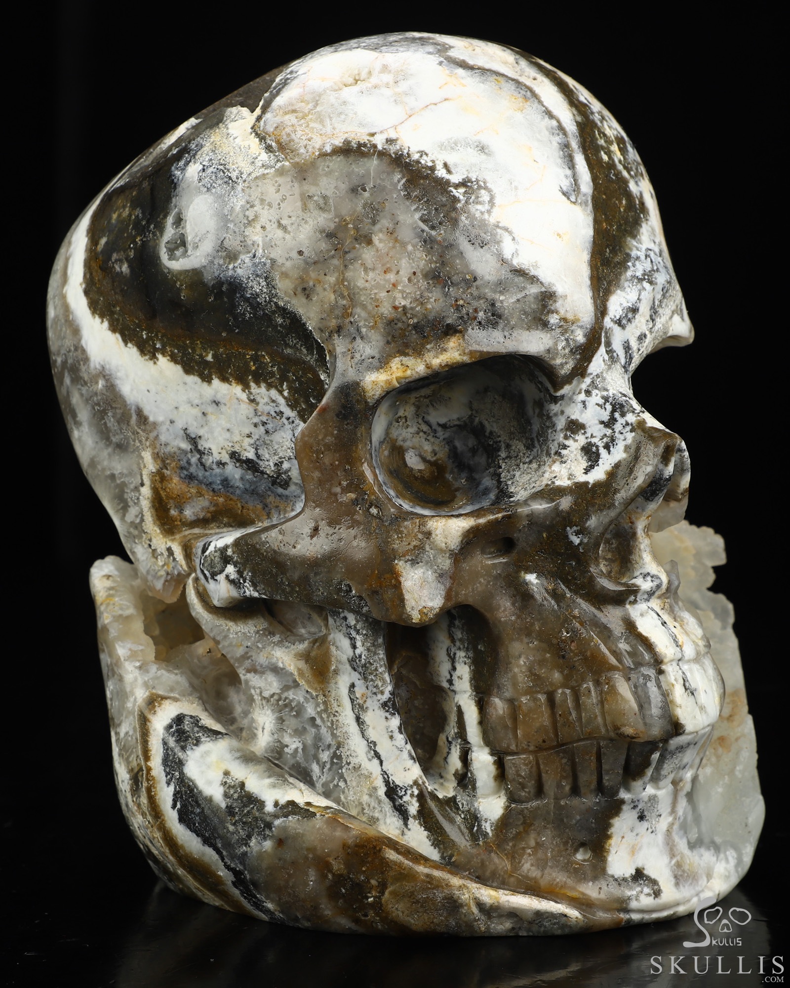 Aug 18, 2026 ACSAD (A Crystal Skull a Day) - The Living Cave - 6.6" Agate Geode Hand Carved Crystal Skull Fine Art Sculpture, Crystal Healing Aug 18, 2026 ACSAD (A Crystal Skull a Day) - The Living Cave - 6.6" Agate Geode Hand Carved Crystal Skull Fine Art Sculpture, Crystal Healing