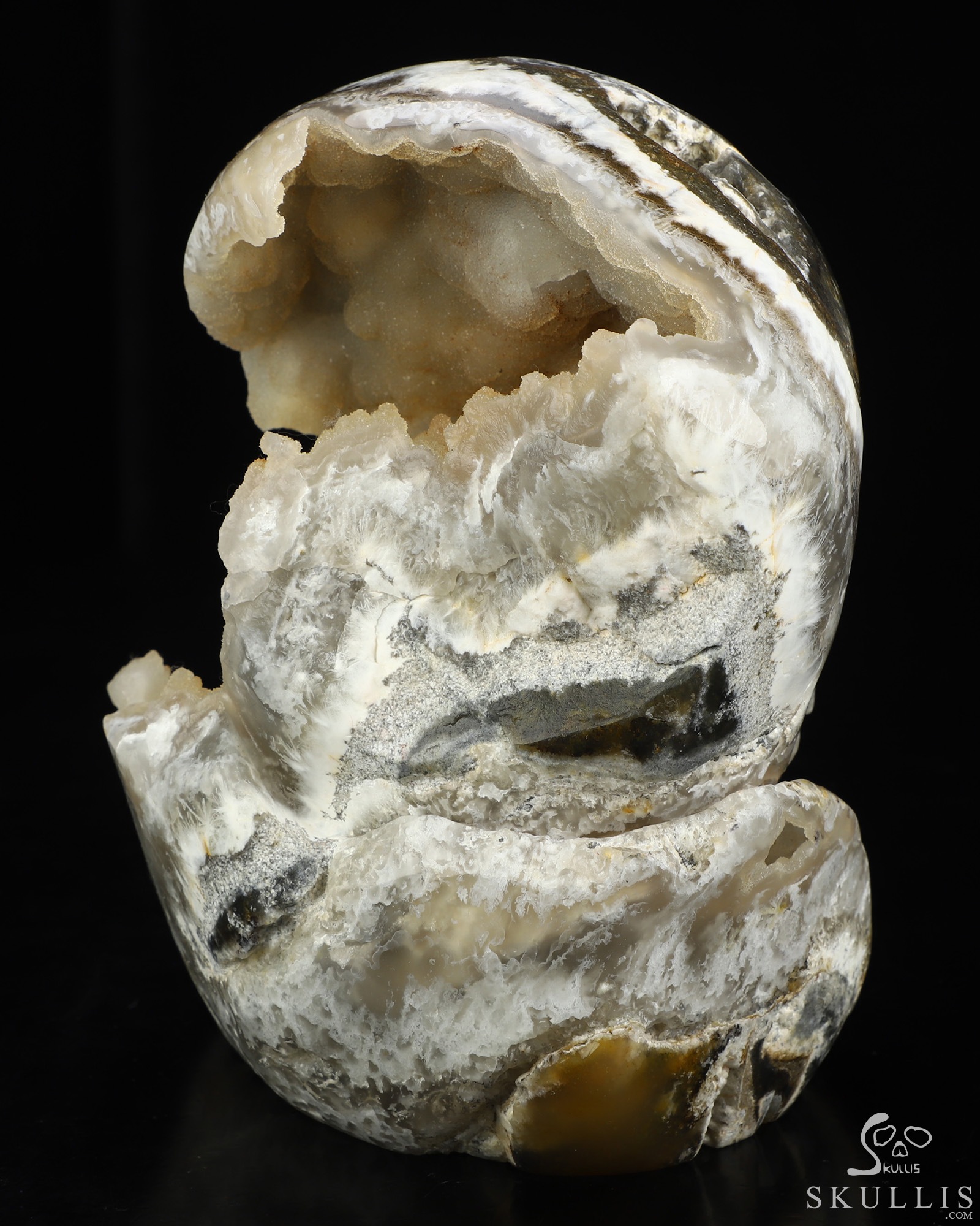 Aug 18, 2026 ACSAD (A Crystal Skull a Day) - The Living Cave - 6.6" Agate Geode Hand Carved Crystal Skull Fine Art Sculpture, Crystal Healing Aug 18, 2026 ACSAD (A Crystal Skull a Day) - The Living Cave - 6.6" Agate Geode Hand Carved Crystal Skull Fine Art Sculpture, Crystal Healing