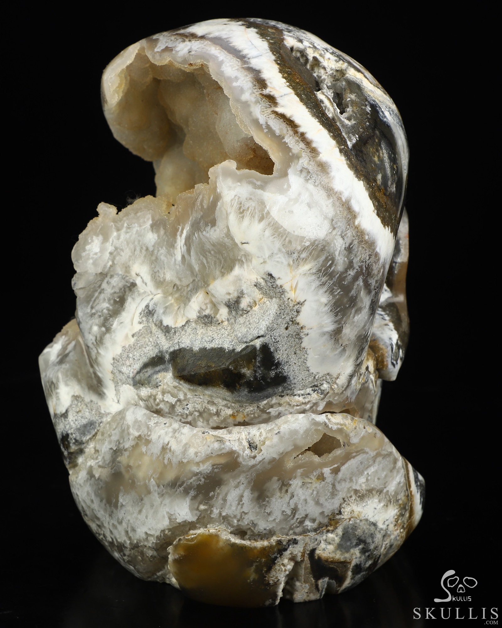 Aug 18, 2026 ACSAD (A Crystal Skull a Day) - The Living Cave - 6.6" Agate Geode Hand Carved Crystal Skull Fine Art Sculpture, Crystal Healing Aug 18, 2026 ACSAD (A Crystal Skull a Day) - The Living Cave - 6.6" Agate Geode Hand Carved Crystal Skull Fine Art Sculpture, Crystal Healing