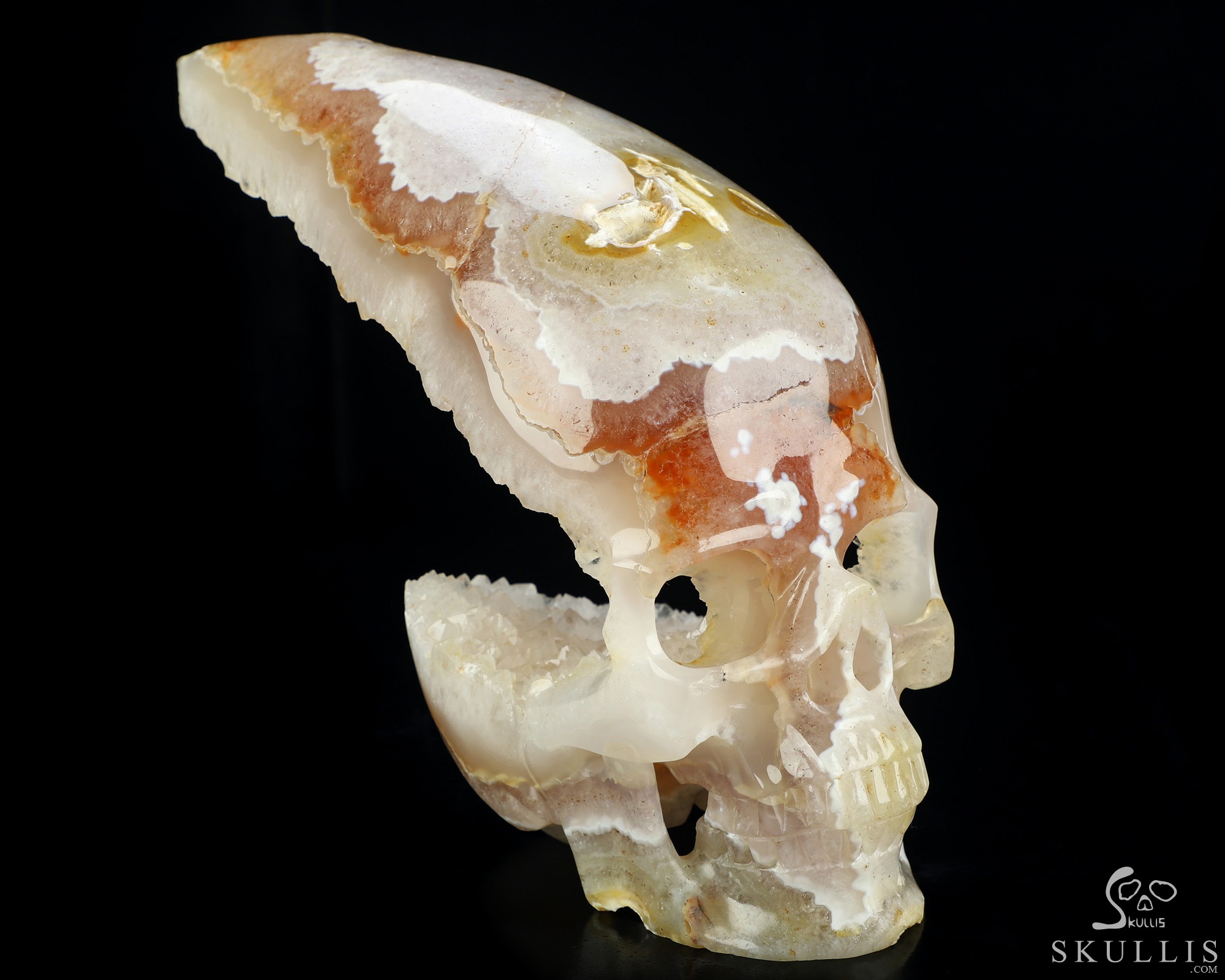 July 6, 2026 ACSAD (A Crystal Skull a Day) - Where Spring Dreams - 9.1" Carved Druzy Sakura Agate Geode Crystal Skull Fine Art Sculpture, Crystal Healing July 6, 2026 ACSAD (A Crystal Skull a Day) - Where Spring Dreams - 9.1" Carved Druzy Sakura Agate Geode Crystal Skull Fine Art Sculpture, Crystal Healing