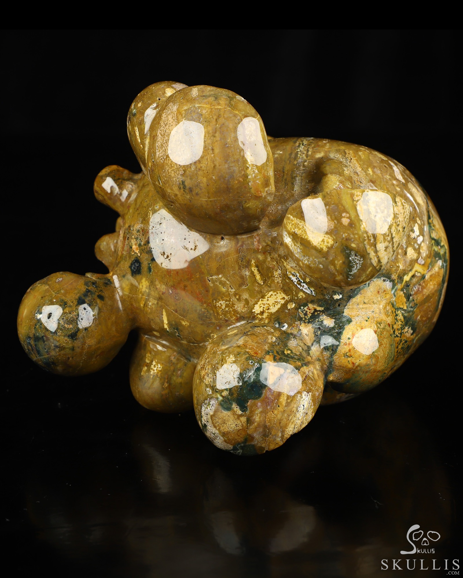 5.2" Indian Agate Hand Carved Mushroom Crystal Skull Sculpture, Crystal Healing 5.2" Indian Agate Hand Carved Mushroom Crystal Skull Sculpture, Crystal Healing