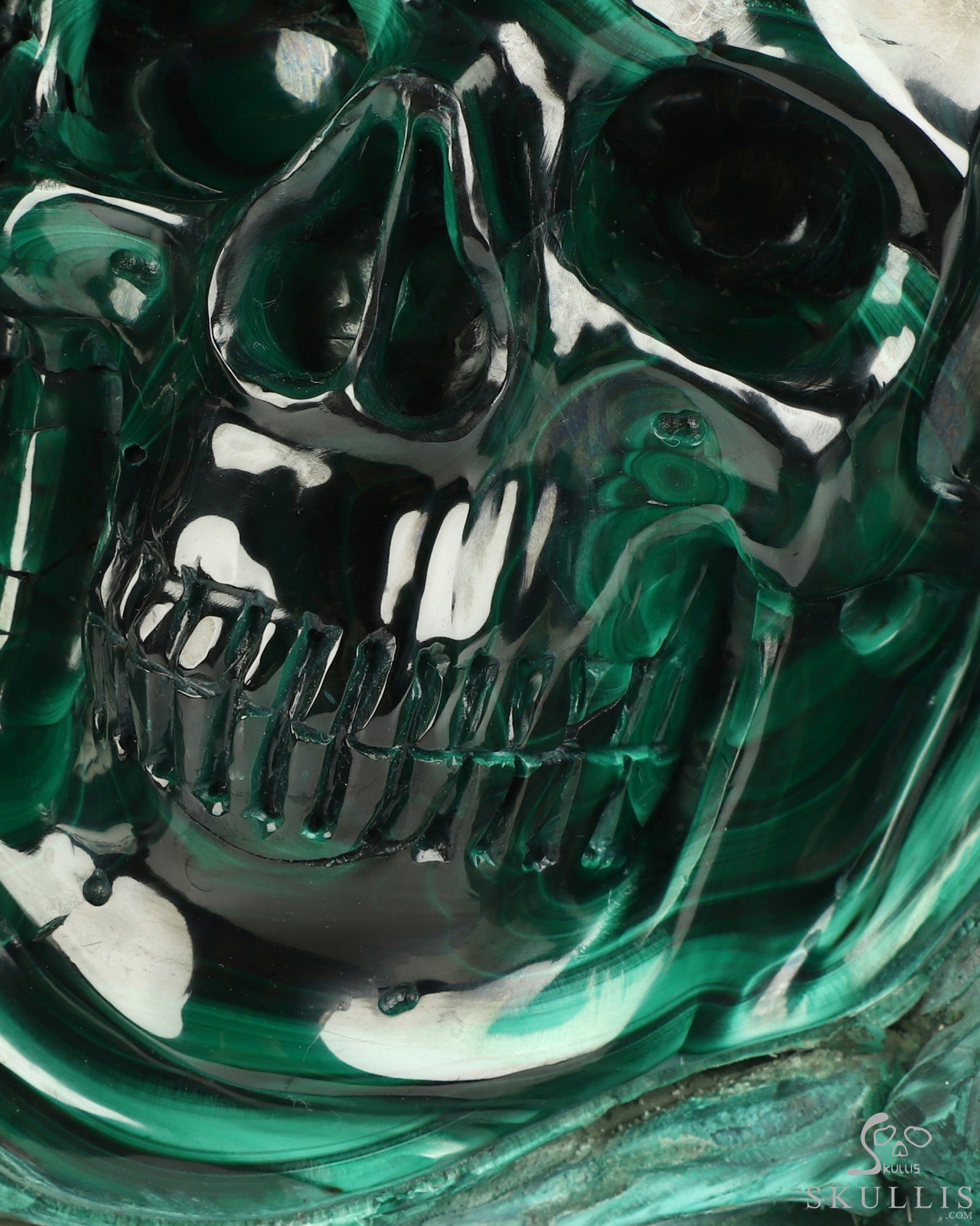 July 30, 2026 ACSAD (A Crystal Skull a Day) - The Twin Shadows of Cocytus - Gemstone 13.9" Malachite Carved Crystal Skull Fine Art Sculpture, Crystal Healing July 30, 2026 ACSAD (A Crystal Skull a Day) - The Twin Shadows of Cocytus - Gemstone 13.9" Malachite Carved Crystal Skull Fine Art Sculpture, Crystal Healing
