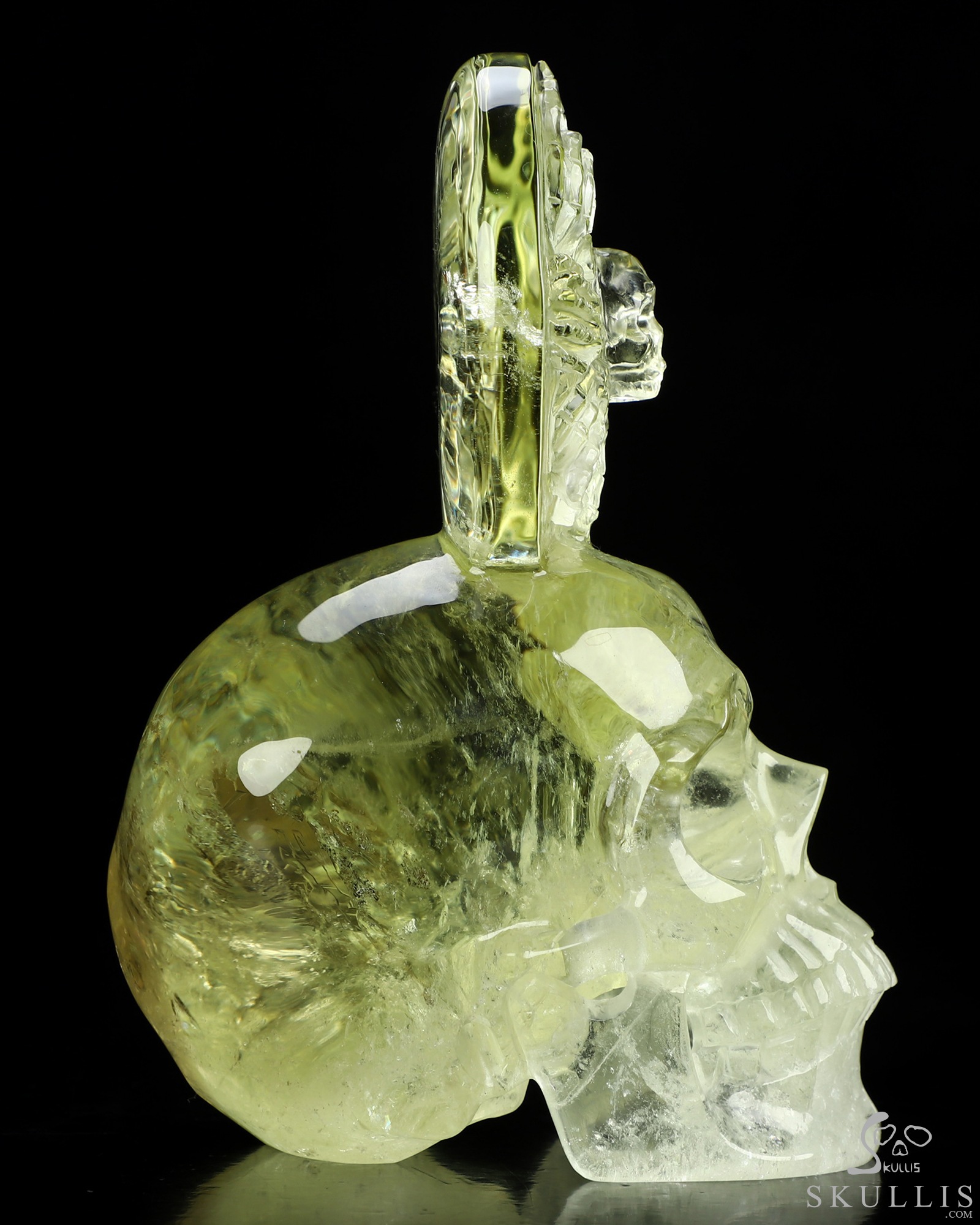 June 6, 2026 ACSAD (A Crystal Skull a Day) - The Wheel of Eternity - 5.7" Carved Citrine Skeleton Hand Halo Crystal Skull Sculpture, Crystal Healing June 6, 2026 ACSAD (A Crystal Skull a Day) - The Wheel of Eternity - 5.7" Carved Citrine Skeleton Hand Halo Crystal Skull Sculpture, Crystal Healing