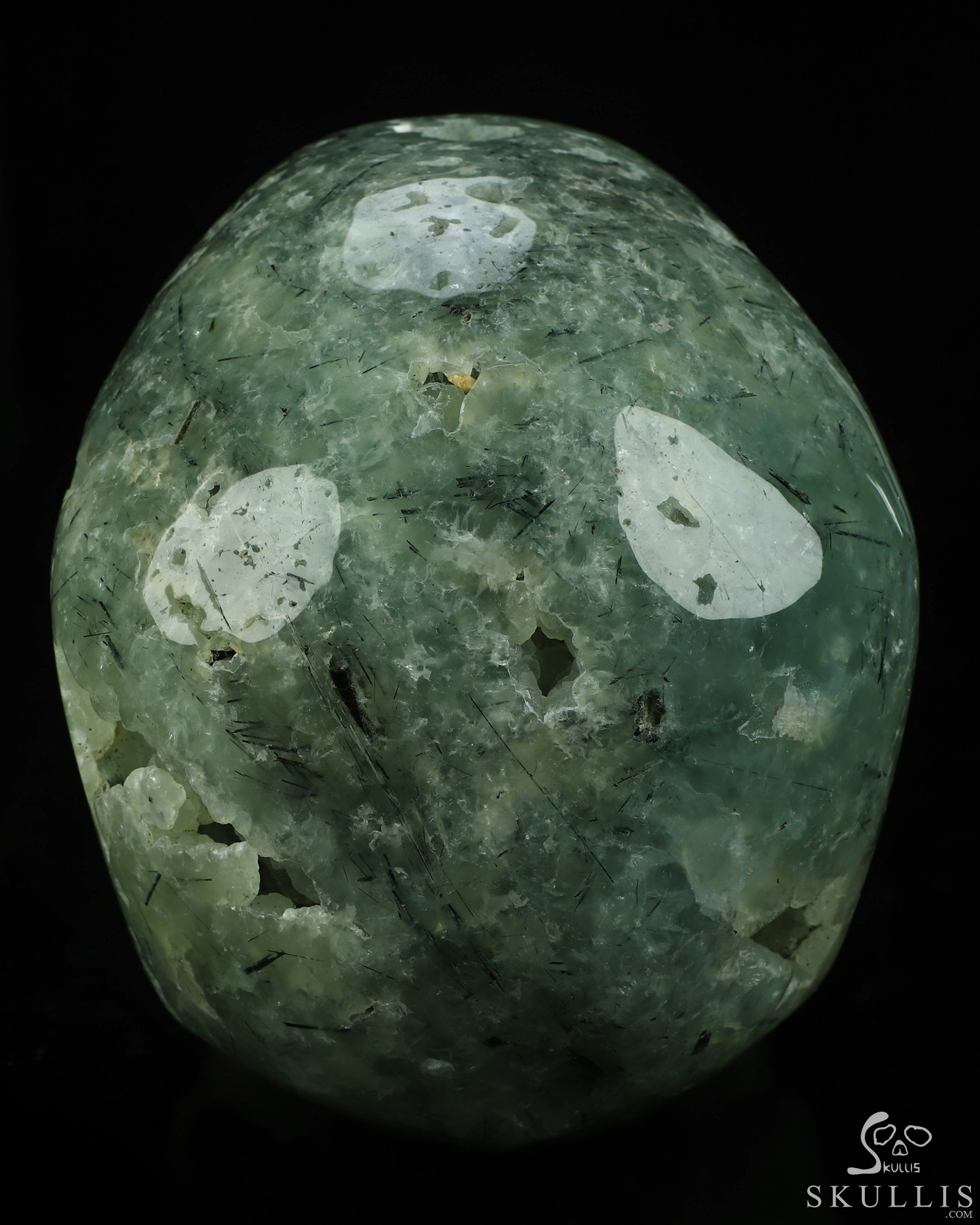 Lifesized 6.9" Prehnite Hand Carved Crystal Skull, Super Realistic, Crystal Healing Lifesized 6.9" Prehnite Hand Carved Crystal Skull, Super Realistic, Crystal Healing