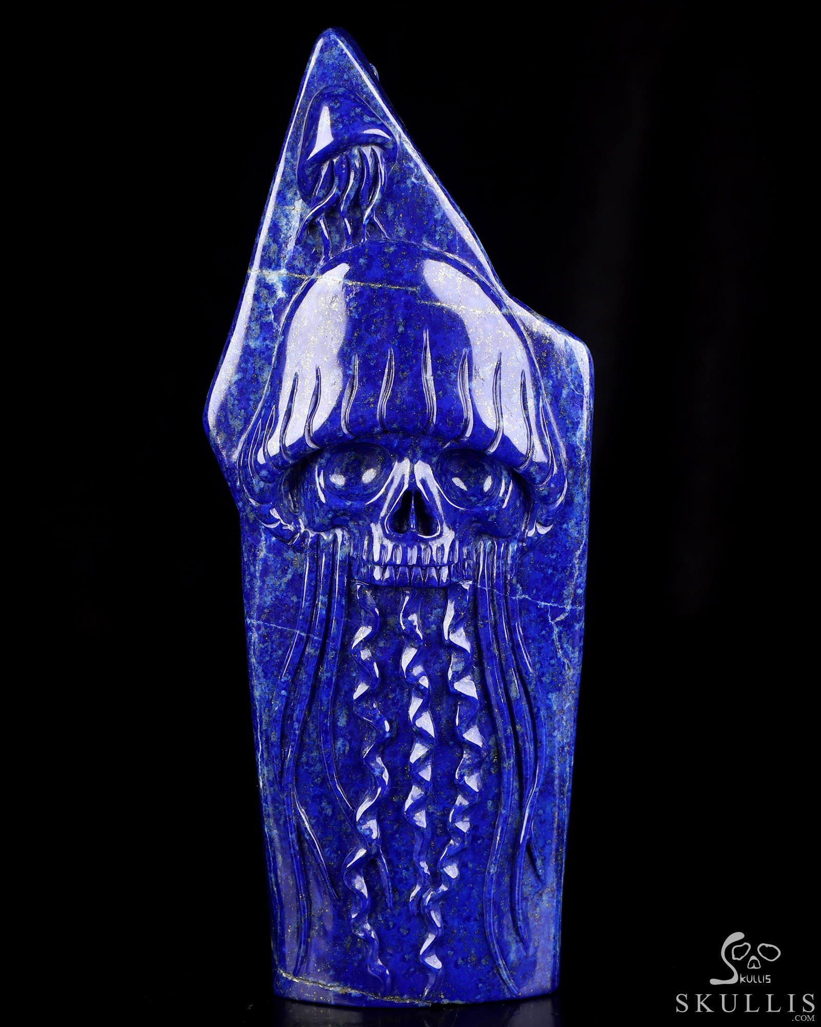 July 16, 2026 ACSAD (A Crystal Skull a Day) - Stars Beneath the Sea - Gemstone 8.3" Lapis Lazuli Hand Carved Crystal Skull Fine Art Sculpture, Crystal Healing July 16, 2026 ACSAD (A Crystal Skull a Day) - Stars Beneath the Sea - Gemstone 8.3" Lapis Lazuli Hand Carved Crystal Skull Fine Art Sculpture, Crystal Healing