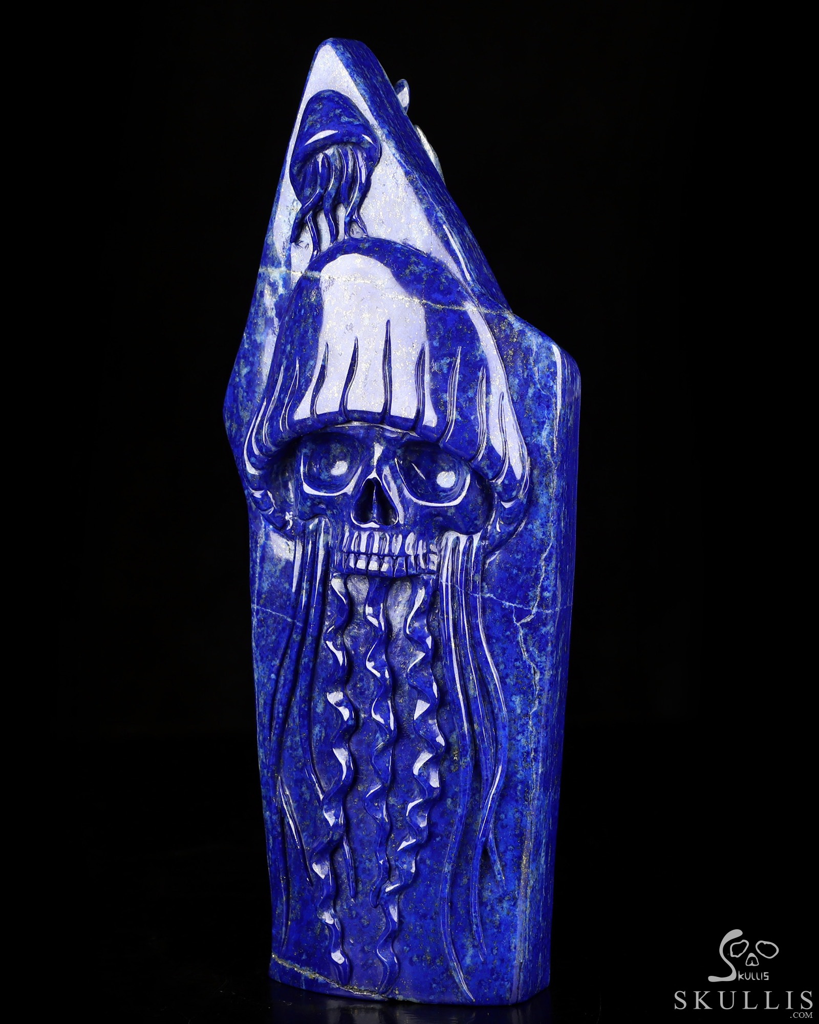 July 16, 2026 ACSAD (A Crystal Skull a Day) - Stars Beneath the Sea - Gemstone 8.3" Lapis Lazuli Hand Carved Crystal Skull Fine Art Sculpture, Crystal Healing July 16, 2026 ACSAD (A Crystal Skull a Day) - Stars Beneath the Sea - Gemstone 8.3" Lapis Lazuli Hand Carved Crystal Skull Fine Art Sculpture, Crystal Healing