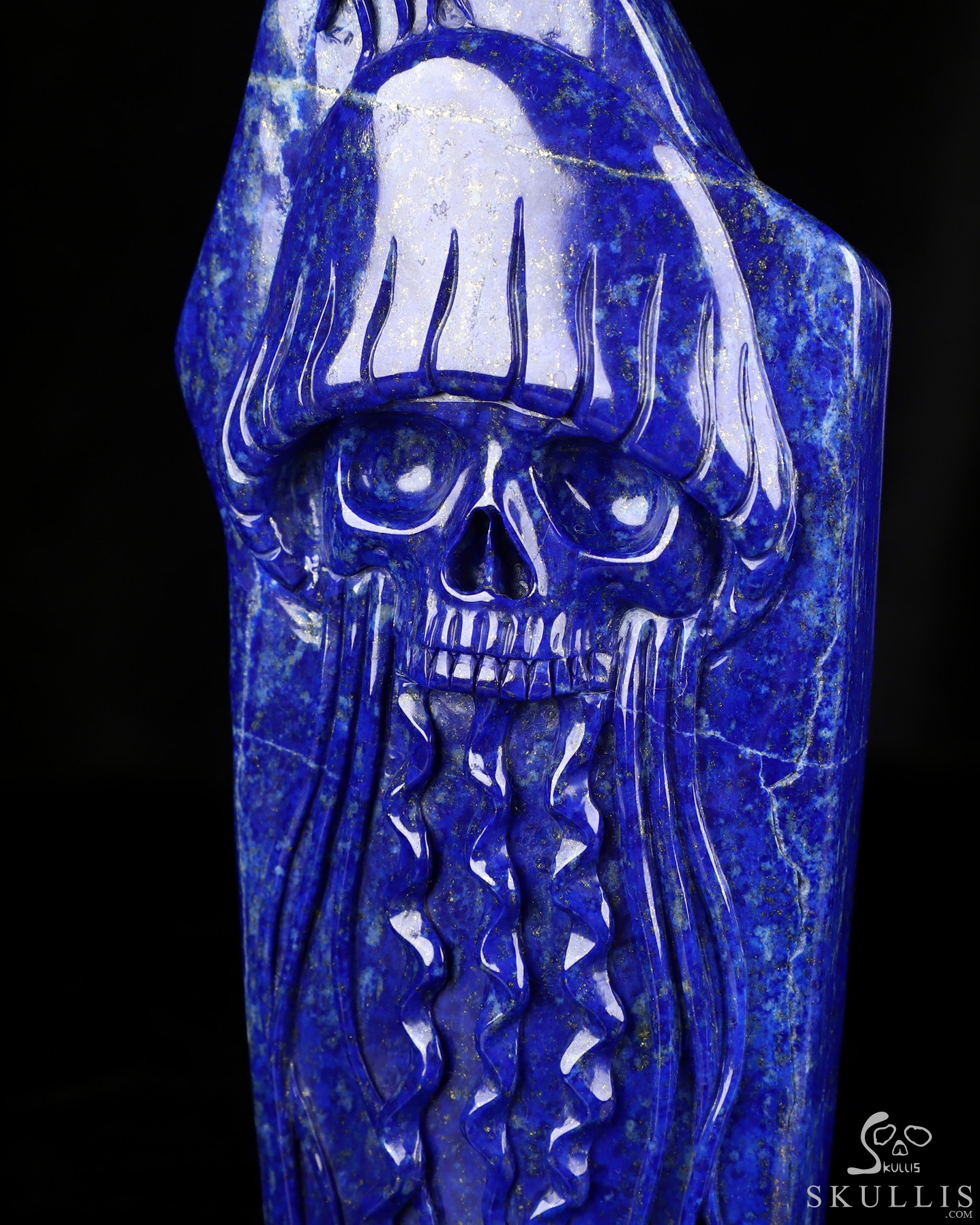 July 16, 2026 ACSAD (A Crystal Skull a Day) - Stars Beneath the Sea - Gemstone 8.3" Lapis Lazuli Hand Carved Crystal Skull Fine Art Sculpture, Crystal Healing July 16, 2026 ACSAD (A Crystal Skull a Day) - Stars Beneath the Sea - Gemstone 8.3" Lapis Lazuli Hand Carved Crystal Skull Fine Art Sculpture, Crystal Healing