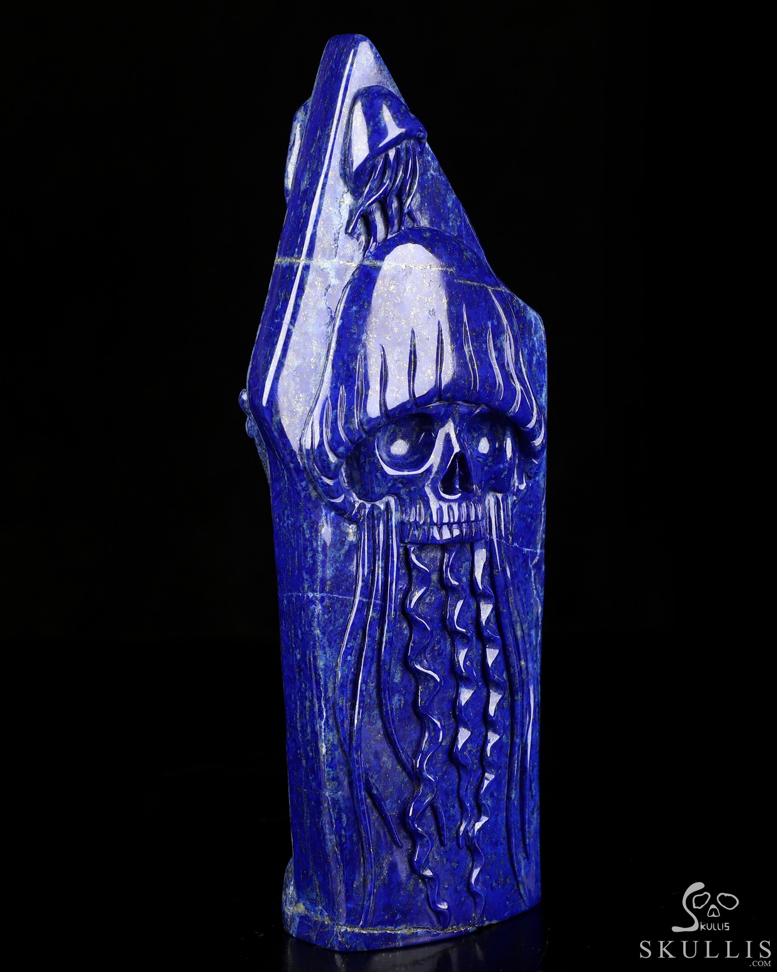 July 16, 2026 ACSAD (A Crystal Skull a Day) - Stars Beneath the Sea - Gemstone 8.3" Lapis Lazuli Hand Carved Crystal Skull Fine Art Sculpture, Crystal Healing July 16, 2026 ACSAD (A Crystal Skull a Day) - Stars Beneath the Sea - Gemstone 8.3" Lapis Lazuli Hand Carved Crystal Skull Fine Art Sculpture, Crystal Healing