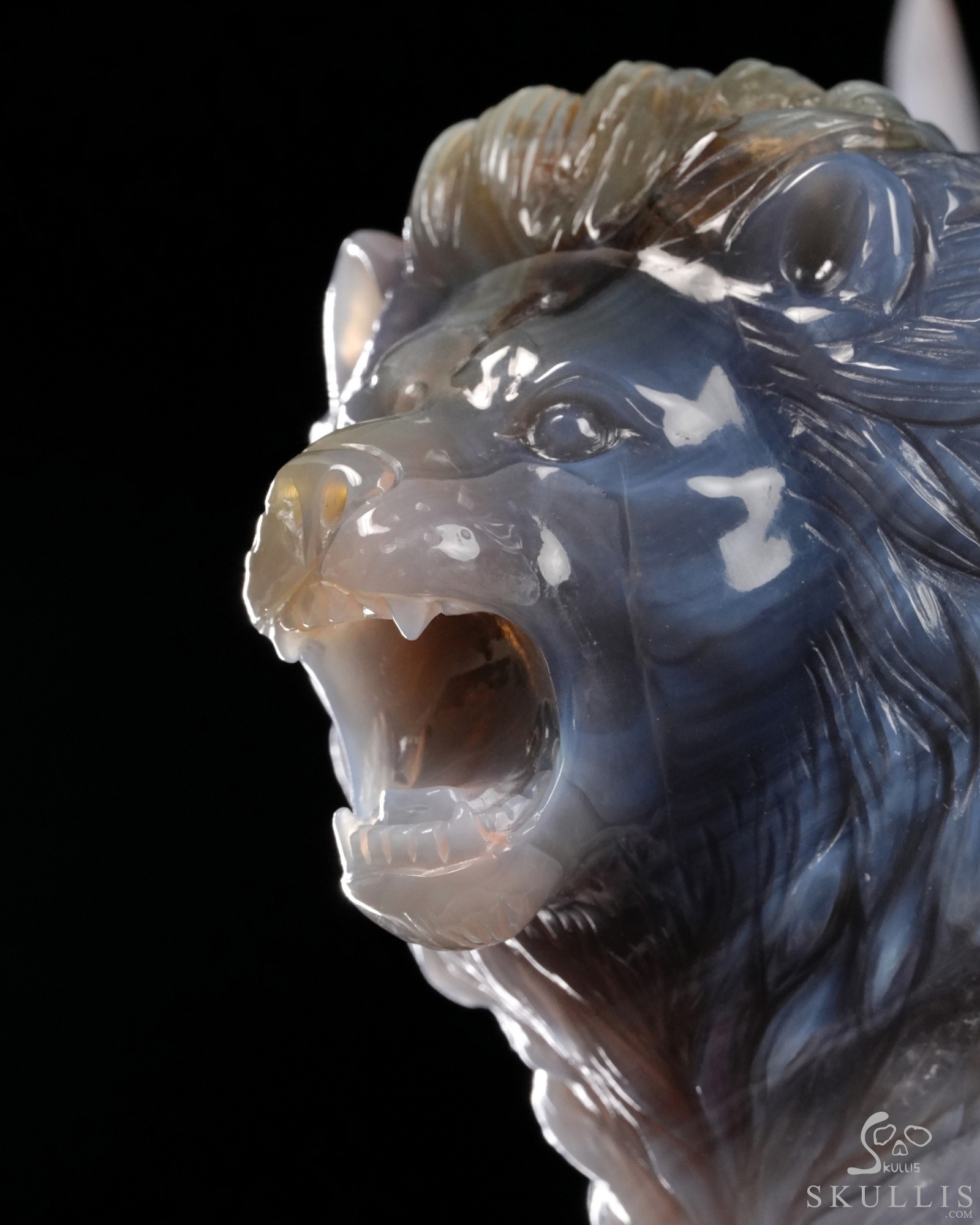 June 21, 2026 ACSAD (A Crystal Skull a Day) - The Lion Beyond Time - 9.8" Carved Agate Amethyst Geode Skull with Winged Lion Sculpture, Crystal Healing June 21, 2026 ACSAD (A Crystal Skull a Day) - The Lion Beyond Time - 9.8" Carved Agate Amethyst Geode Skull with Winged Lion Sculpture, Crystal Healing