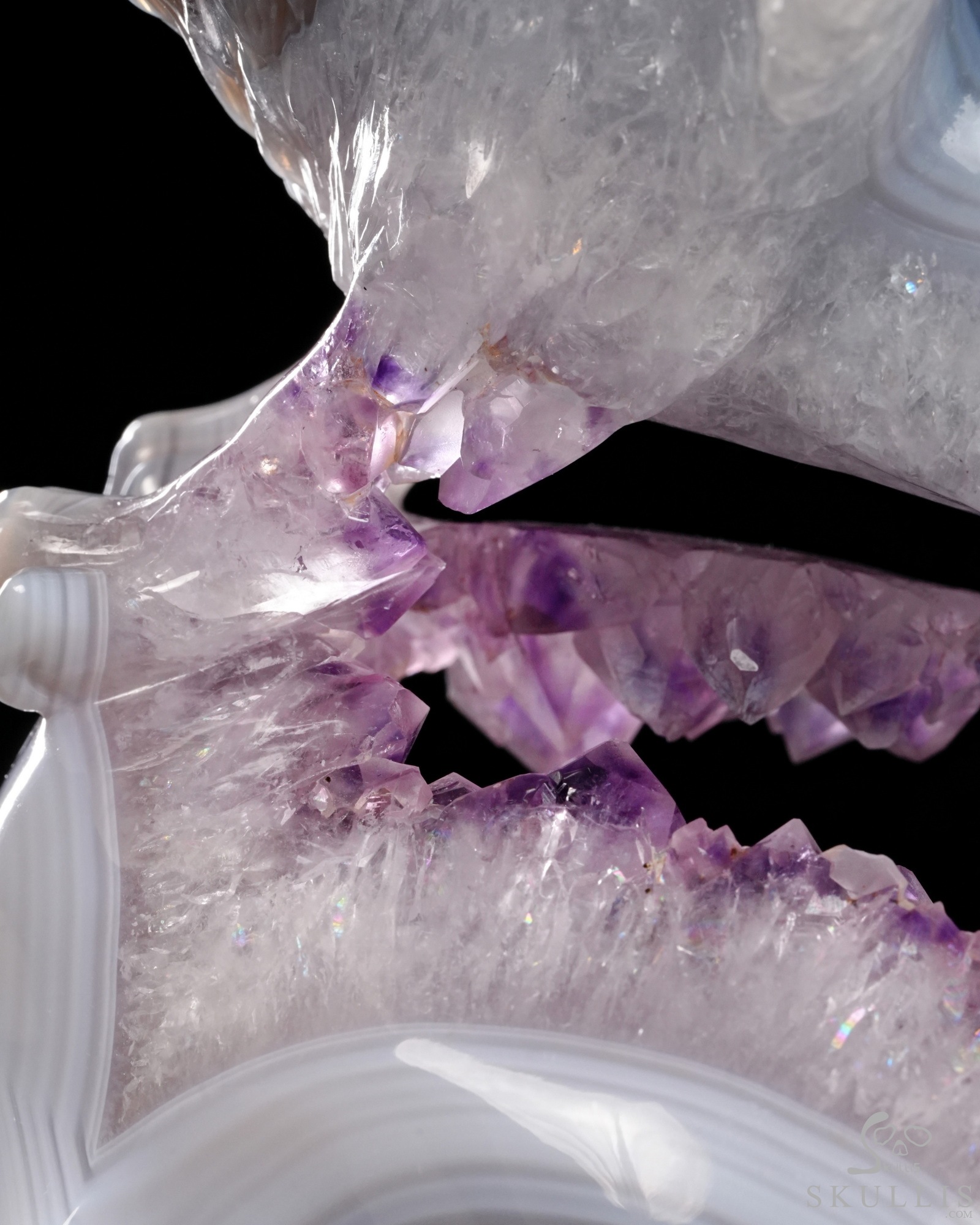 June 21, 2026 ACSAD (A Crystal Skull a Day) - The Lion Beyond Time - 9.8" Carved Agate Amethyst Geode Skull with Winged Lion Sculpture, Crystal Healing June 21, 2026 ACSAD (A Crystal Skull a Day) - The Lion Beyond Time - 9.8" Carved Agate Amethyst Geode Skull with Winged Lion Sculpture, Crystal Healing