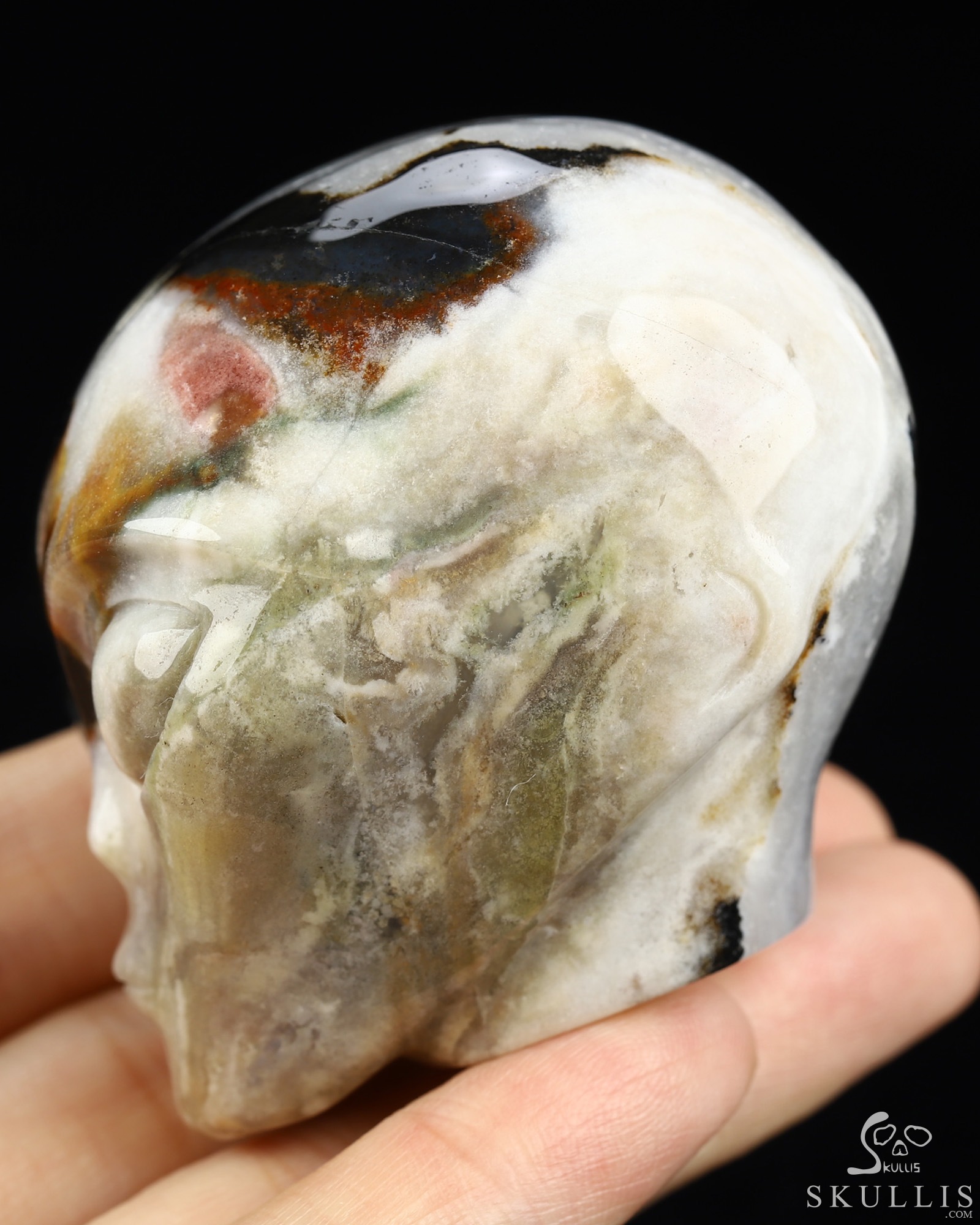 1.9" Black Zebra Agate Star Being Female Alien Crystal Skull Companion, Hand Carved Gemstone Fine Art Sculpture, Reiki Healing Stone Statue 1.9" Black Zebra Agate Star Being Female Alien Crystal Skull Companion, Hand Carved Gemstone Fine Art Sculpture, Reiki Healing Stone Statue