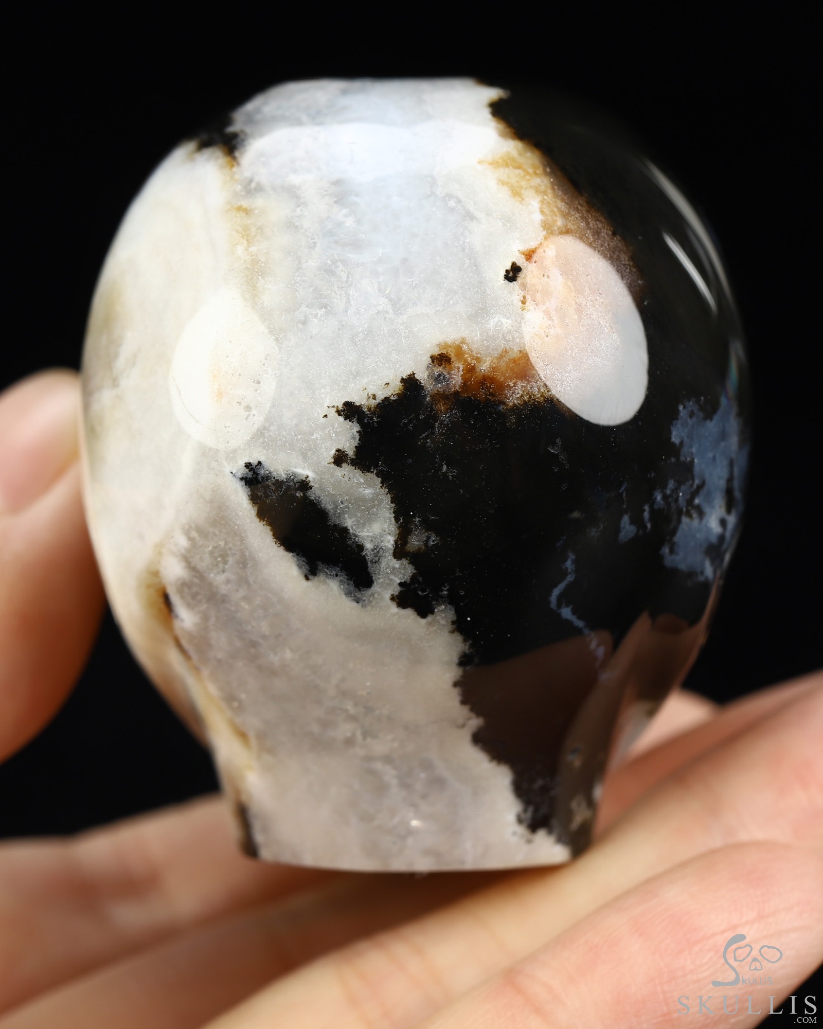 1.9" Black Zebra Agate Star Being Female Alien Crystal Skull Companion, Hand Carved Gemstone Fine Art Sculpture, Reiki Healing Stone Statue 1.9" Black Zebra Agate Star Being Female Alien Crystal Skull Companion, Hand Carved Gemstone Fine Art Sculpture, Reiki Healing Stone Statue
