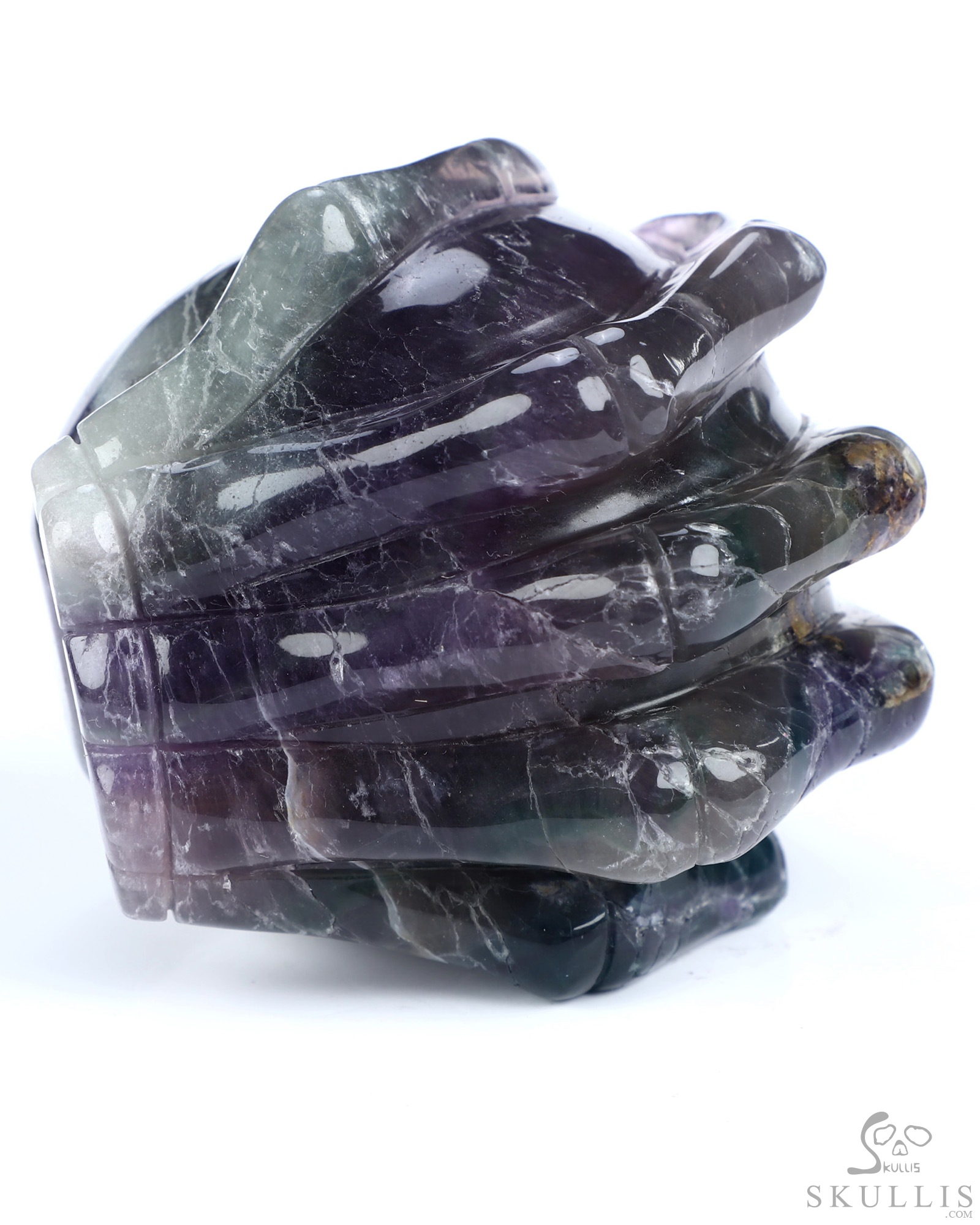 3.1" Fluorite Hand Carved Jack Crystal Skull Sculpture, Crystal Healing 3.1" Fluorite Hand Carved Jack Crystal Skull Sculpture, Crystal Healing