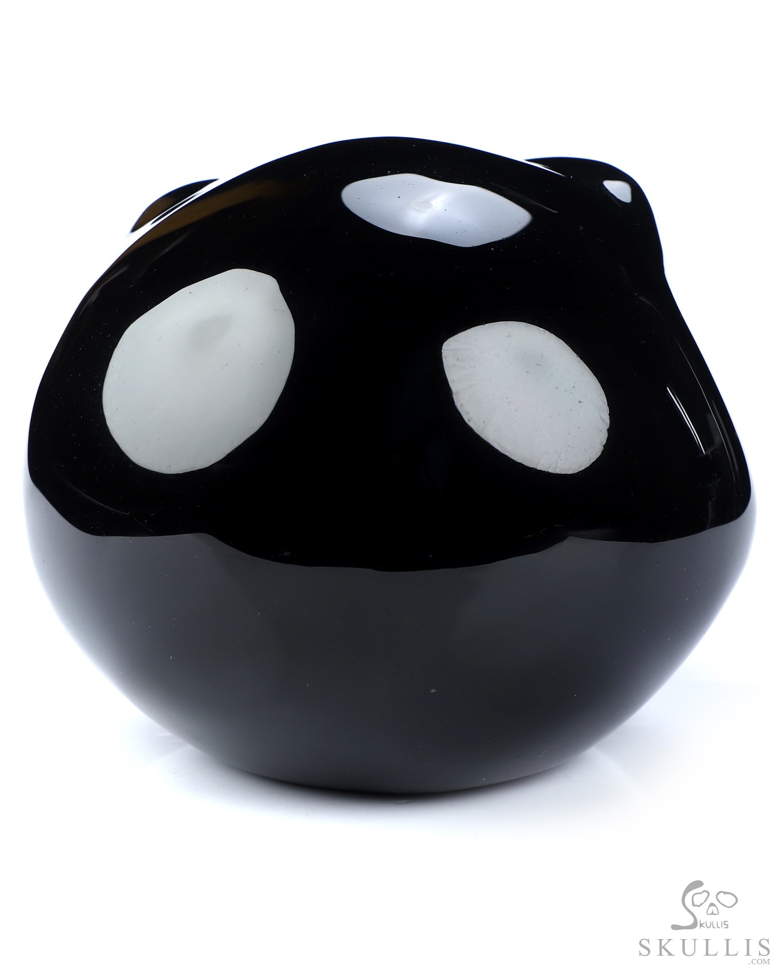 4.0" Black Obsidian Hand Carved Jack Crystal Skull Sculpture, Crystal Healing 4.0" Black Obsidian Hand Carved Jack Crystal Skull Sculpture, Crystal Healing