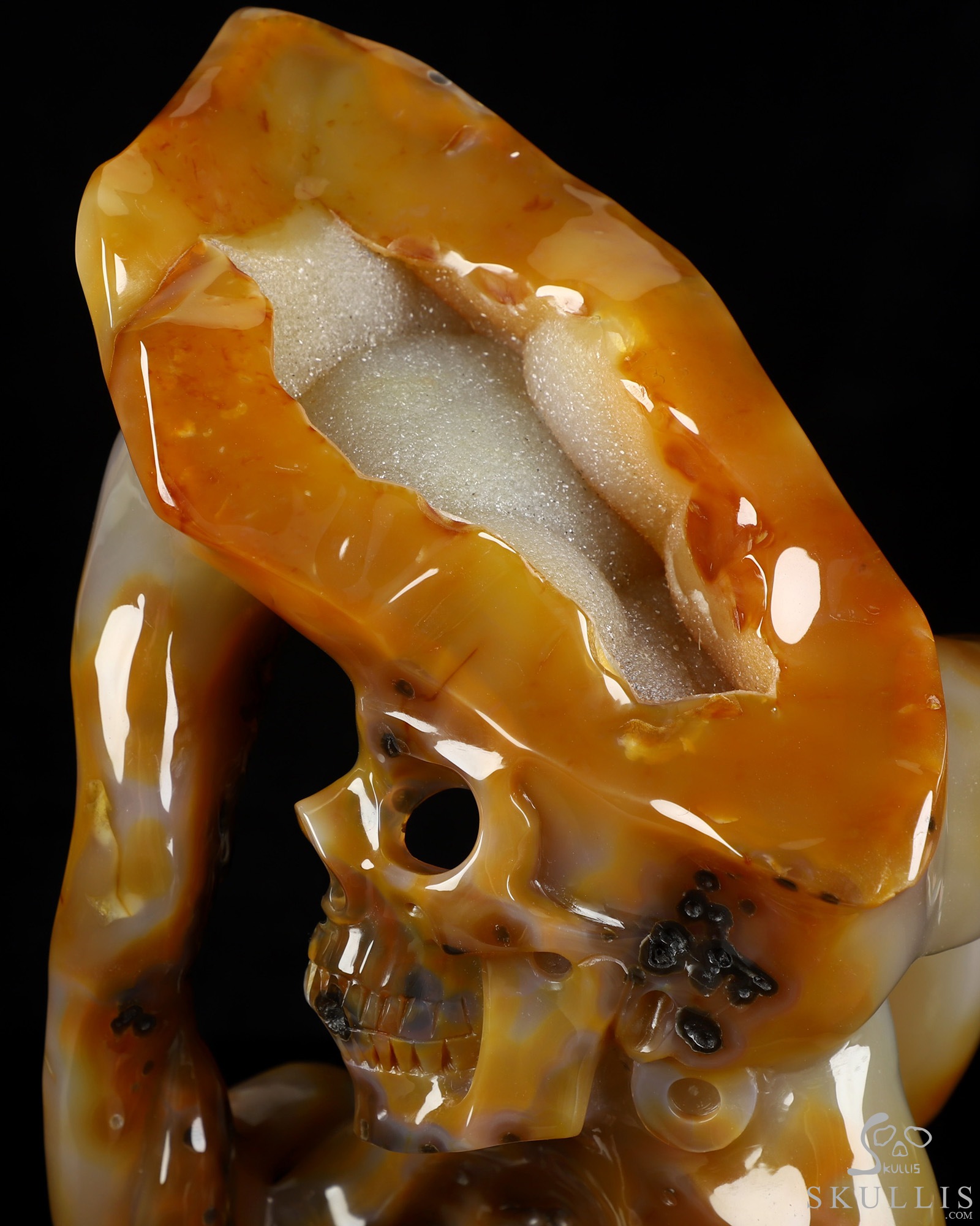 July 22, 2026 ACSAD (A Crystal Skull a Day) - Draped in Mortality - 10.6" Premium Brazilian Agate Carved Crystal Skull Fine Art Sculpture, Crystal Healing July 22, 2026 ACSAD (A Crystal Skull a Day) - Draped in Mortality - 10.6" Premium Brazilian Agate Carved Crystal Skull Fine Art Sculpture, Crystal Healing