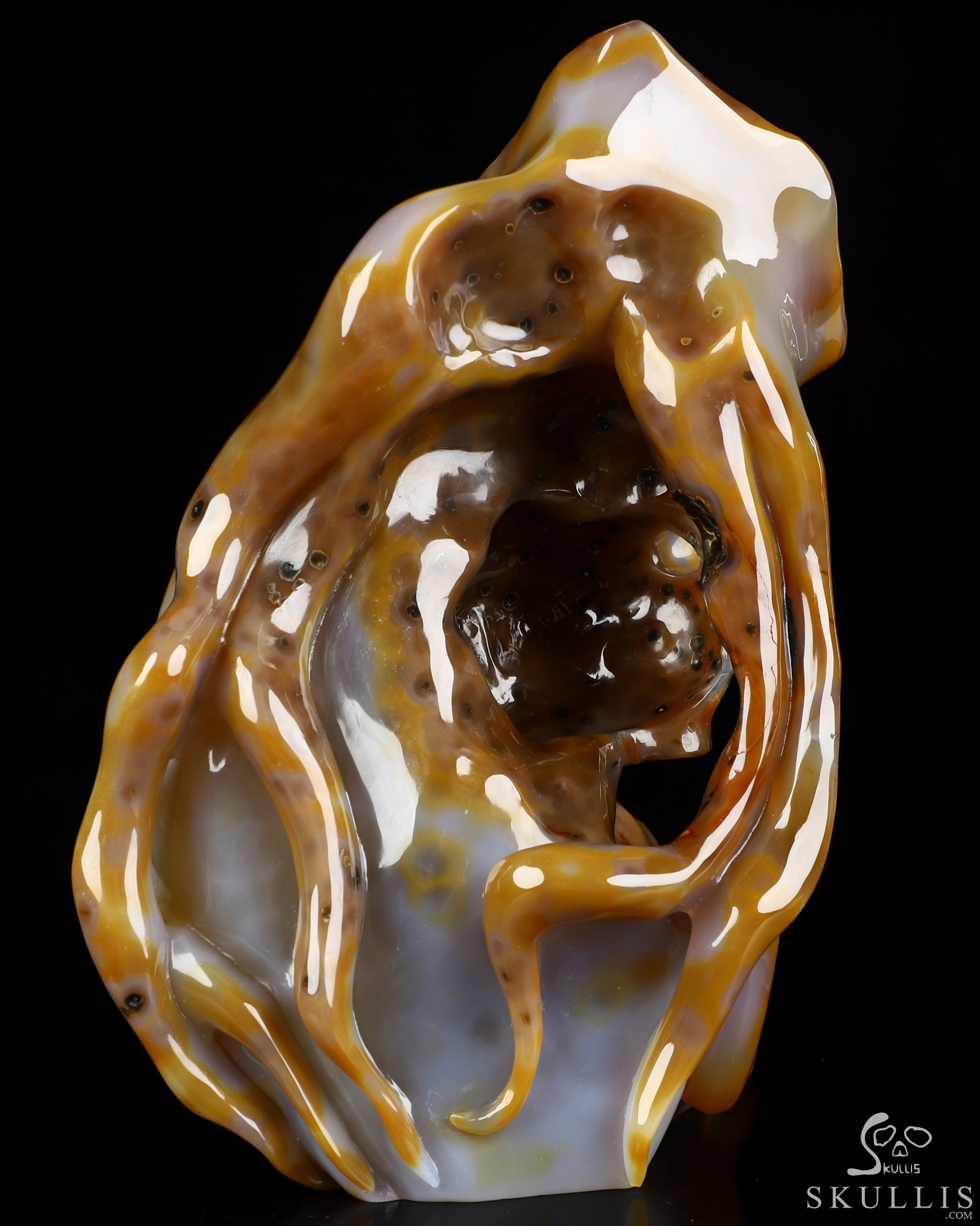 July 22, 2026 ACSAD (A Crystal Skull a Day) - Draped in Mortality - 10.6" Premium Brazilian Agate Carved Crystal Skull Fine Art Sculpture, Crystal Healing July 22, 2026 ACSAD (A Crystal Skull a Day) - Draped in Mortality - 10.6" Premium Brazilian Agate Carved Crystal Skull Fine Art Sculpture, Crystal Healing