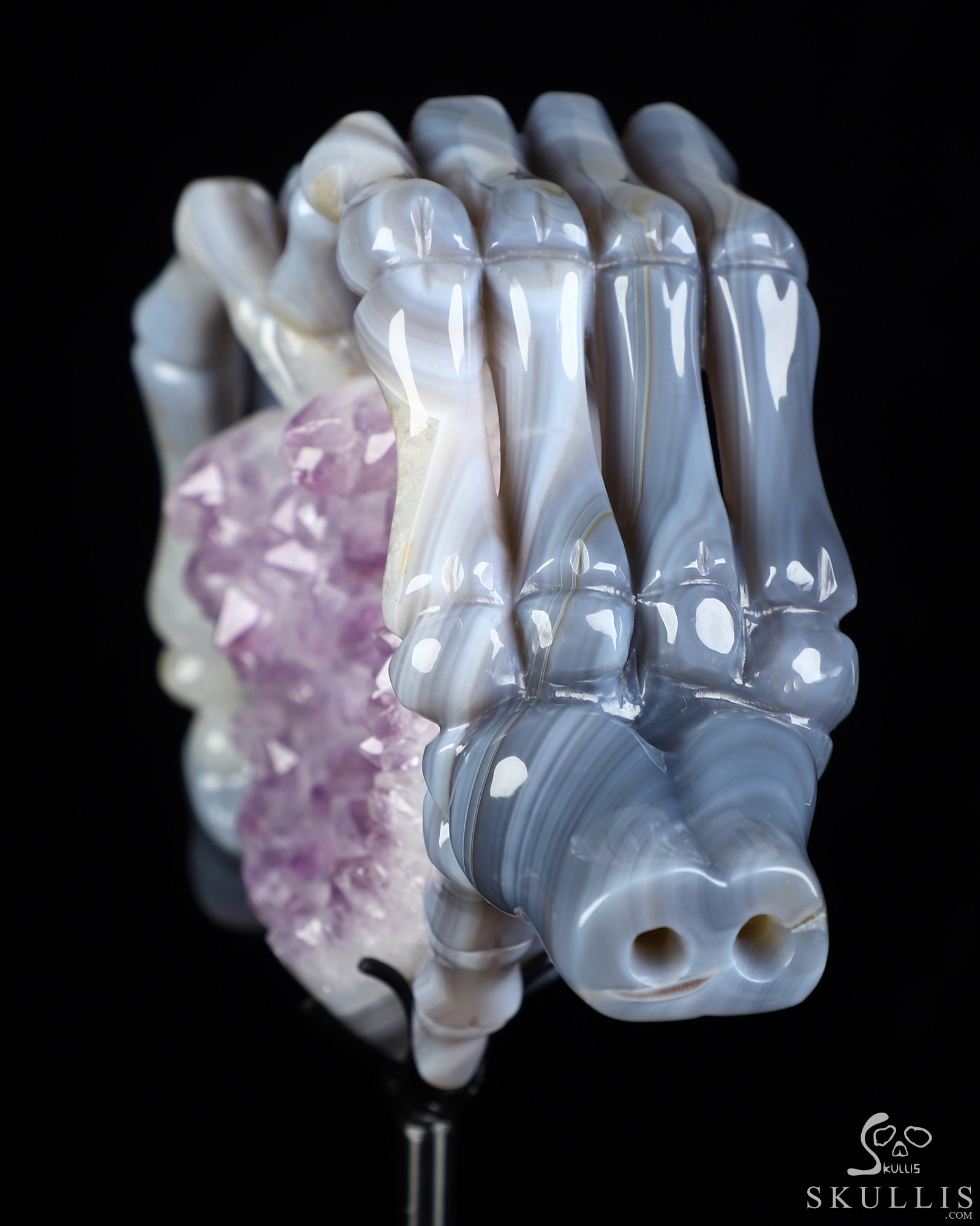 July 29, 2026 ACSAD (A Crystal Skull a Day) - Till Death Do Us Heart - 9.5" Carved Agate Amethyst Druse Heart-Shaped Crystal Skull Fine Art Sculpture, Crystal Healing July 29, 2026 ACSAD (A Crystal Skull a Day) - Till Death Do Us Heart - 9.5" Carved Agate Amethyst Druse Heart-Shaped Crystal Skull Fine Art Sculpture, Crystal Healing