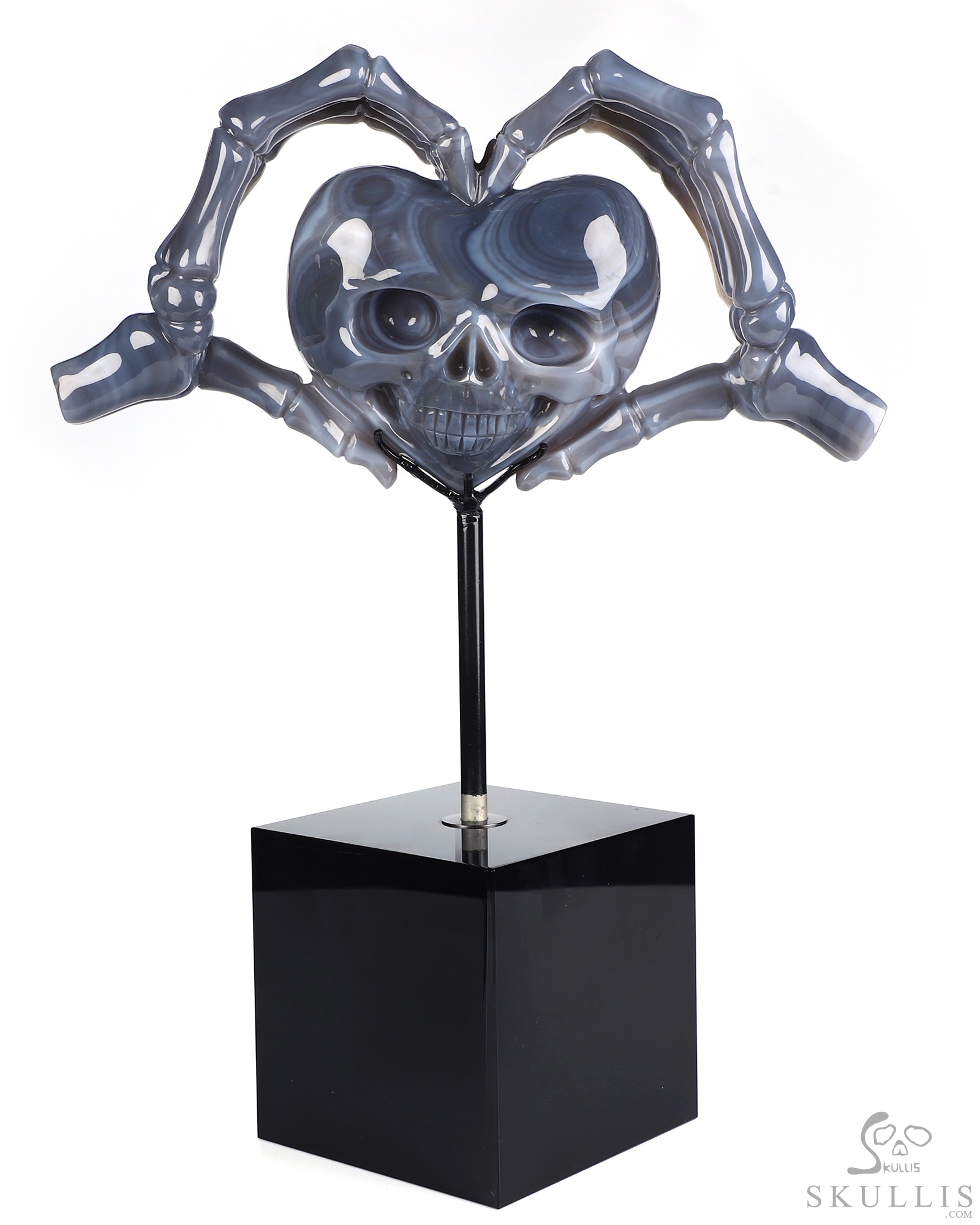 July 29, 2026 ACSAD (A Crystal Skull a Day) - Till Death Do Us Heart - 9.5" Carved Agate Amethyst Druse Heart-Shaped Crystal Skull Fine Art Sculpture, Crystal Healing July 29, 2026 ACSAD (A Crystal Skull a Day) - Till Death Do Us Heart - 9.5" Carved Agate Amethyst Druse Heart-Shaped Crystal Skull Fine Art Sculpture, Crystal Healing