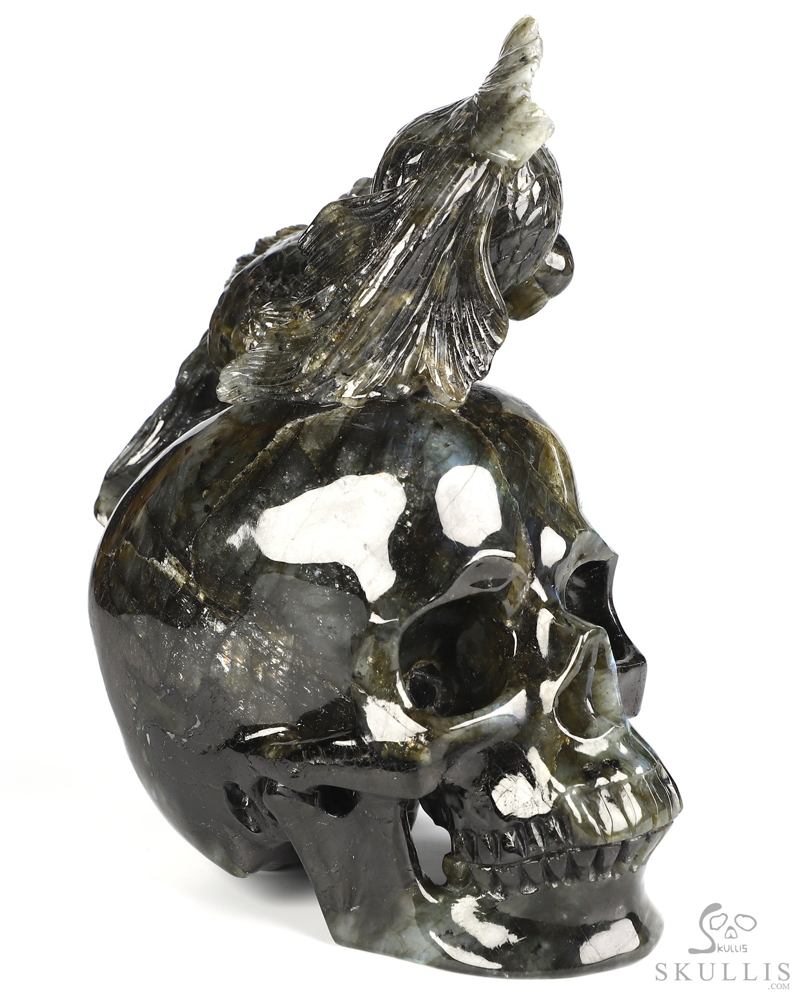 July 21, 2026 ACSAD (A Crystal Skull a Day) - Where Moonlight Swims - 8.6" Labradorite Carved Goldfish And Crystal Skull Fine Art Sculpture, Crystal Healing July 21, 2026 ACSAD (A Crystal Skull a Day) - Where Moonlight Swims - 8.6" Labradorite Carved Goldfish And Crystal Skull Fine Art Sculpture, Crystal Healing