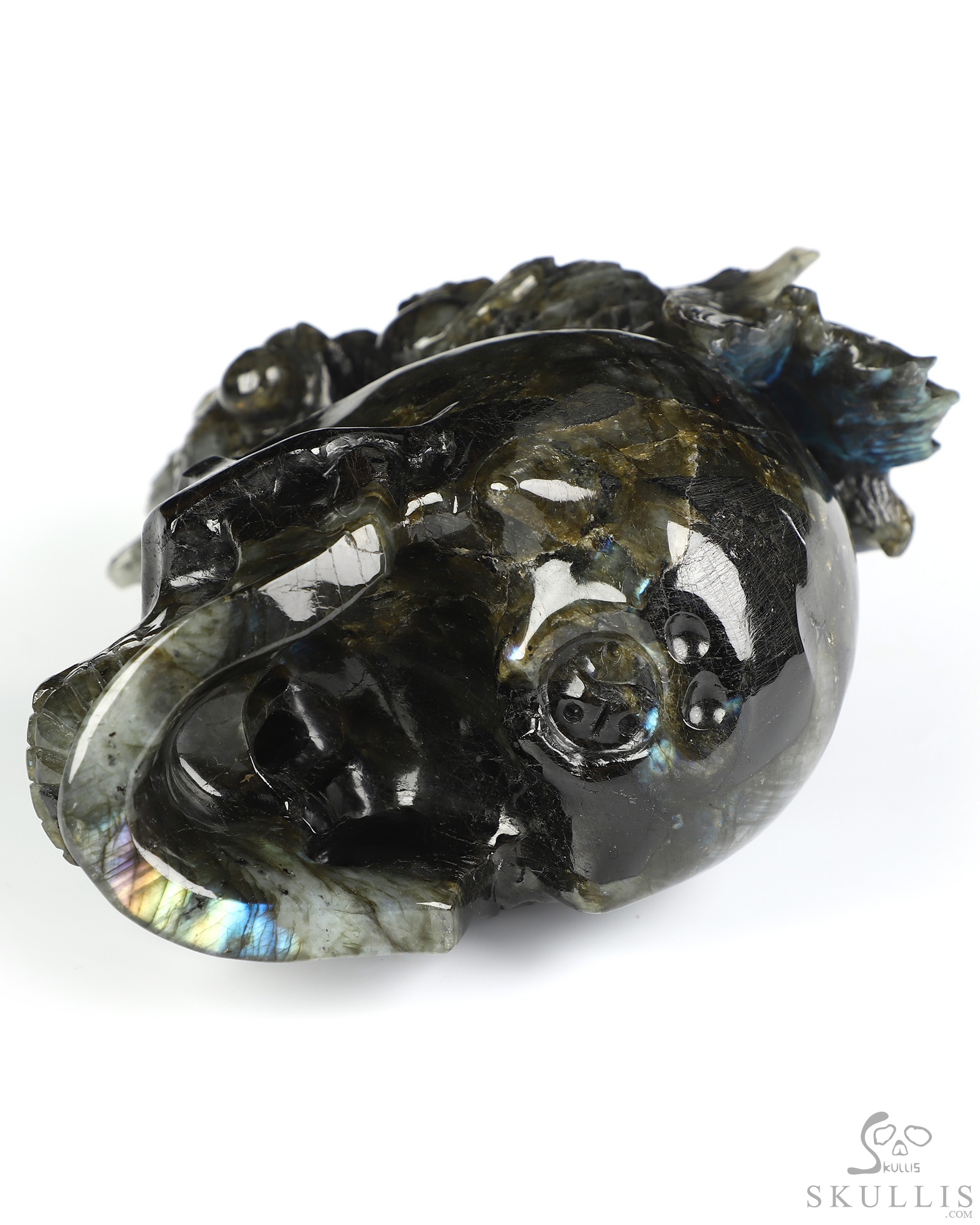 July 21, 2026 ACSAD (A Crystal Skull a Day) - Where Moonlight Swims - 8.6" Labradorite Carved Goldfish And Crystal Skull Fine Art Sculpture, Crystal Healing July 21, 2026 ACSAD (A Crystal Skull a Day) - Where Moonlight Swims - 8.6" Labradorite Carved Goldfish And Crystal Skull Fine Art Sculpture, Crystal Healing