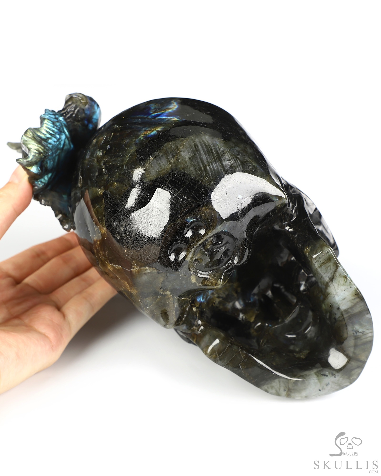 July 21, 2026 ACSAD (A Crystal Skull a Day) - Where Moonlight Swims - 8.6" Labradorite Carved Goldfish And Crystal Skull Fine Art Sculpture, Crystal Healing July 21, 2026 ACSAD (A Crystal Skull a Day) - Where Moonlight Swims - 8.6" Labradorite Carved Goldfish And Crystal Skull Fine Art Sculpture, Crystal Healing