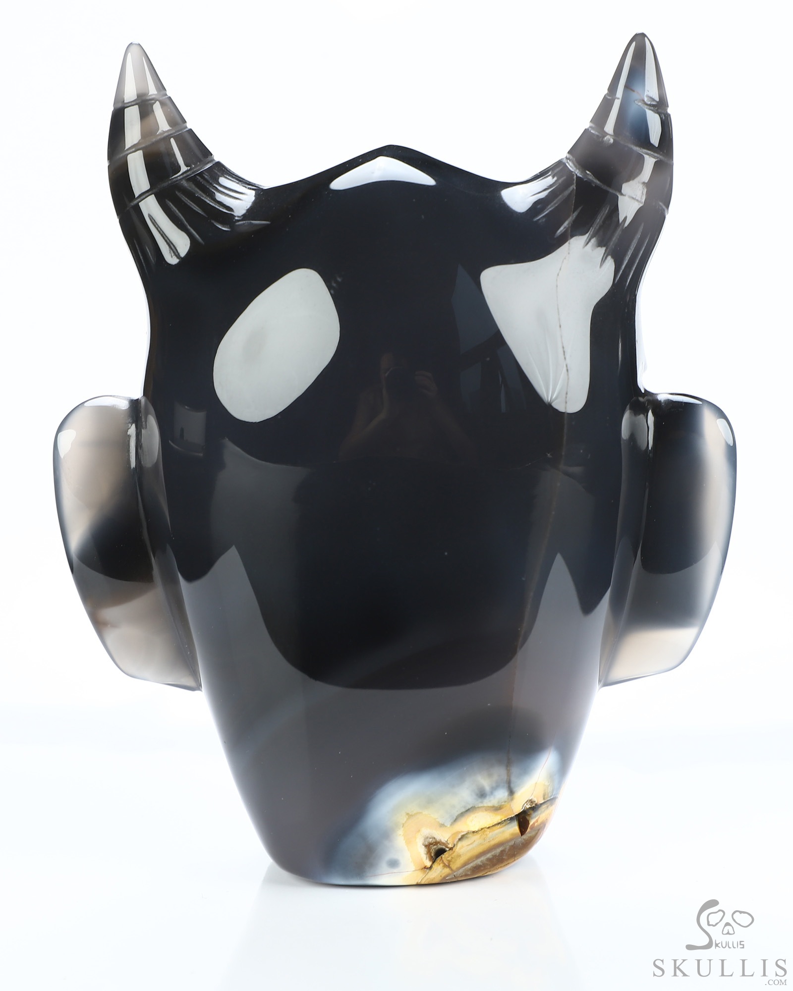 Hannya Mask - 4.3" Premium Brazilian Agate Hand Carved Crystal Fine Art Sculpture, Crystal Healing Hannya Mask - 4.3" Premium Brazilian Agate Hand Carved Crystal Fine Art Sculpture, Crystal Healing