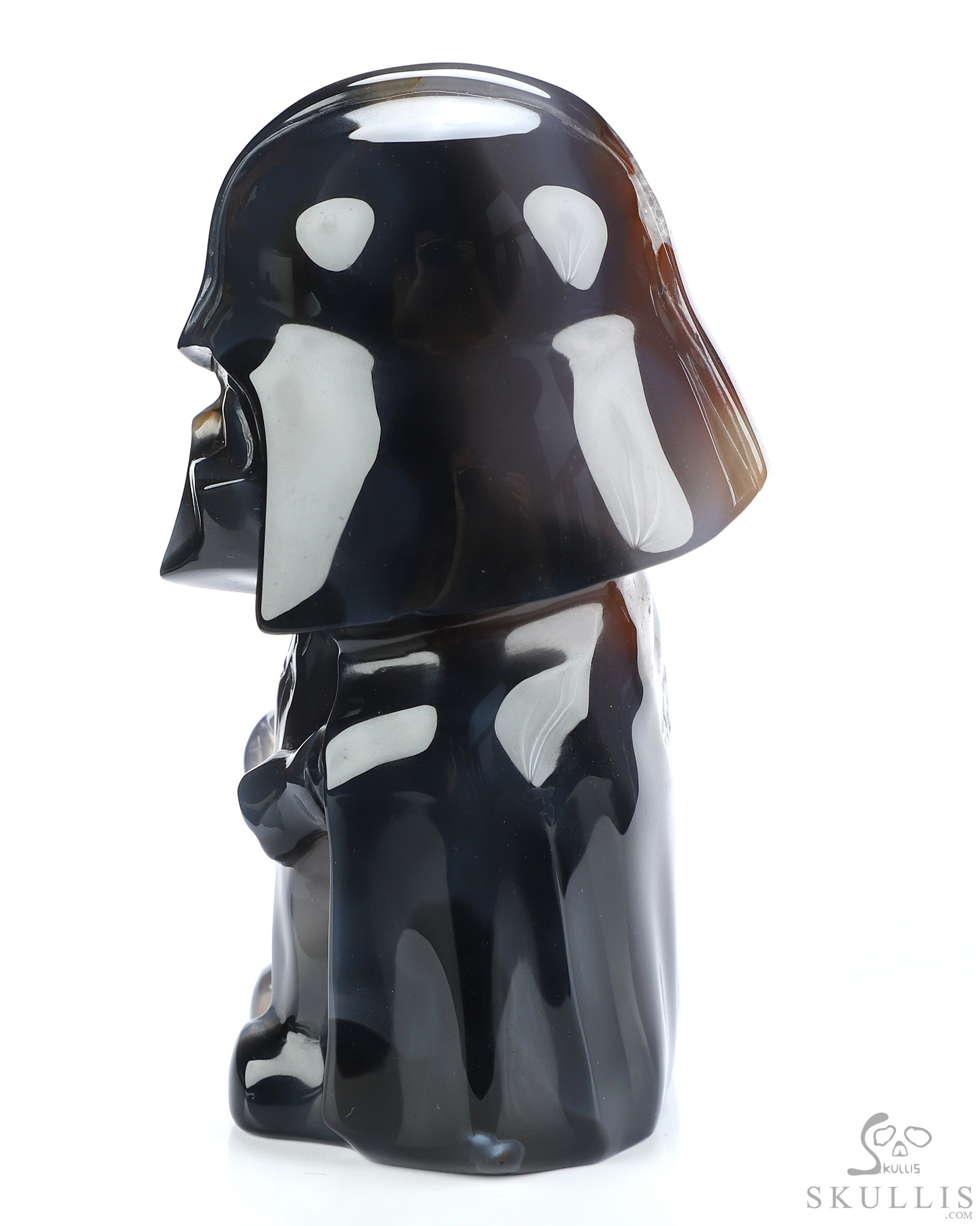 Darth Vader, 4.2" Premium Brazilian Agate Hand Carved Crystal Fine Art Sculpture Darth Vader, 4.2" Premium Brazilian Agate Hand Carved Crystal Fine Art Sculpture