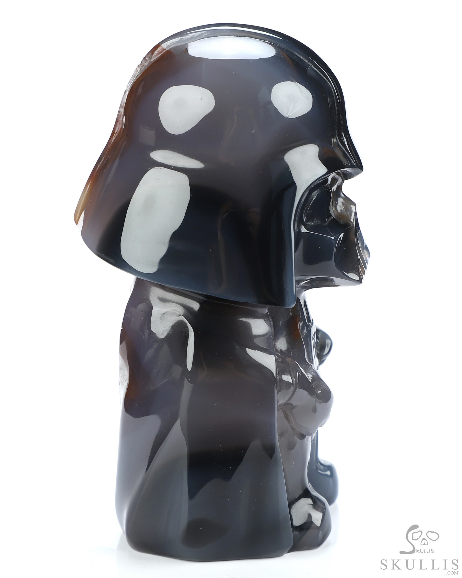 Darth Vader, 4.2" Premium Brazilian Agate Hand Carved Crystal Fine Art Sculpture Darth Vader, 4.2" Premium Brazilian Agate Hand Carved Crystal Fine Art Sculpture