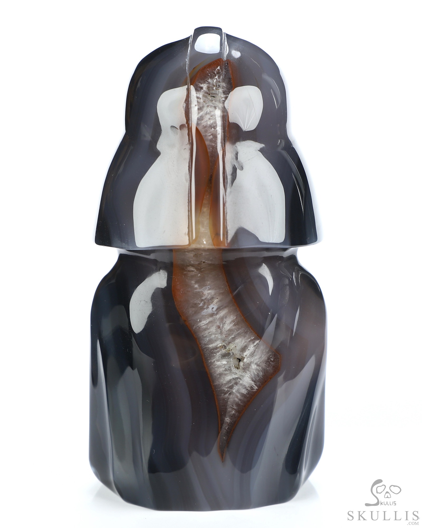 Darth Vader, 4.2" Premium Brazilian Agate Hand Carved Crystal Fine Art Sculpture Darth Vader, 4.2" Premium Brazilian Agate Hand Carved Crystal Fine Art Sculpture