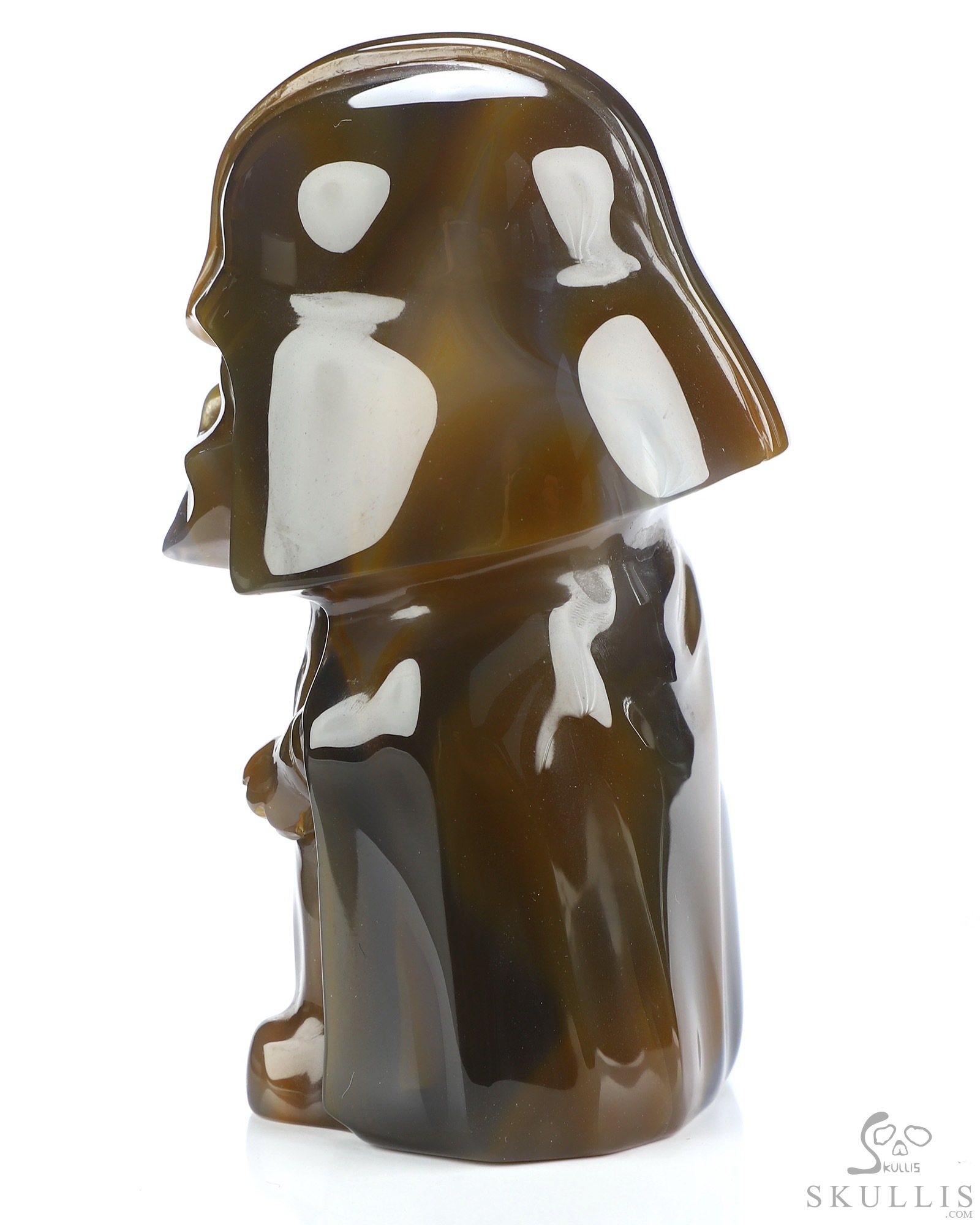 Darth Vader, 4.2" Premium Brazilian Agate Hand Carved Crystal Fine Art Sculpture, Crystal Healing Darth Vader, 4.2" Premium Brazilian Agate Hand Carved Crystal Fine Art Sculpture, Crystal Healing