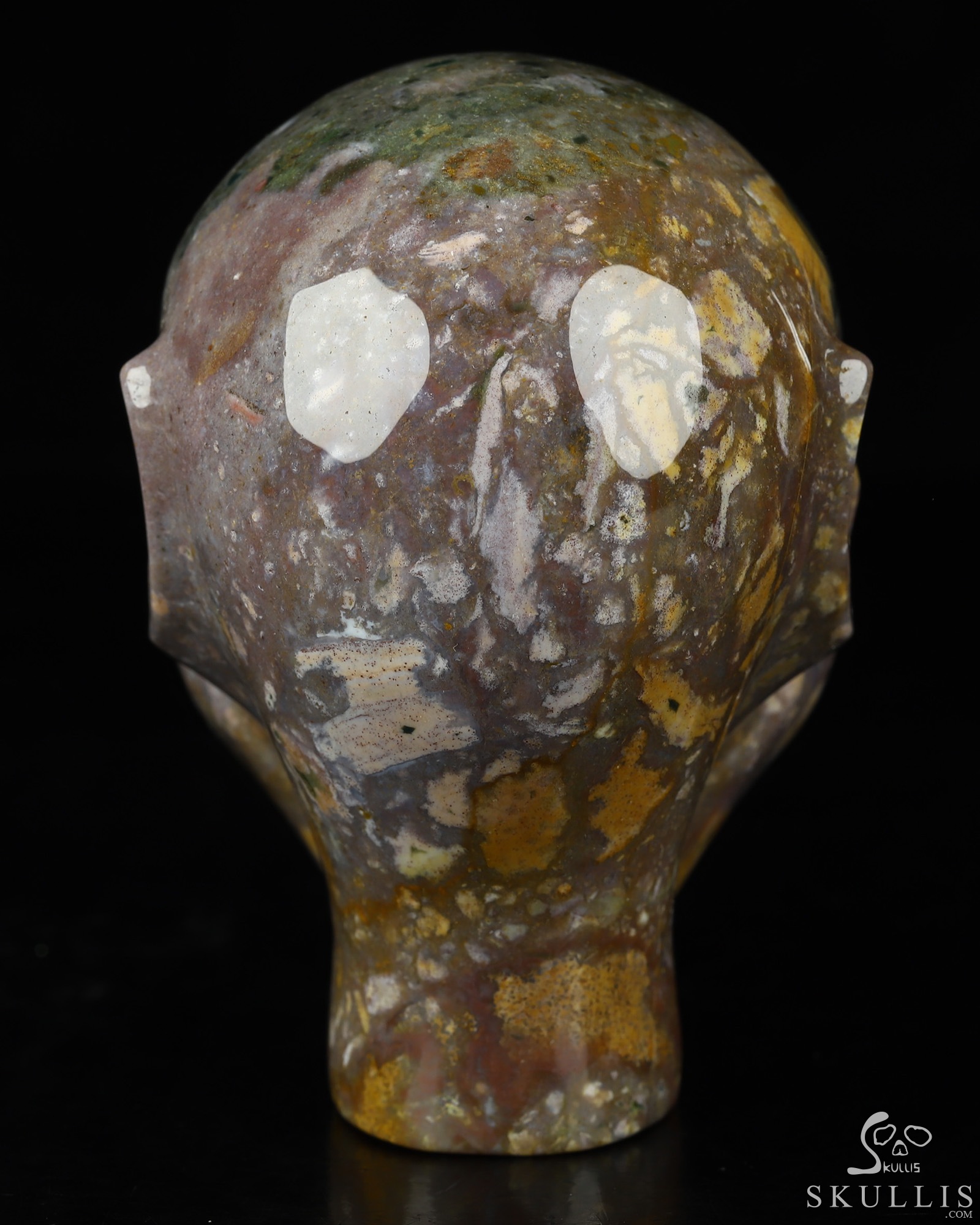 4.0" Indian Agate Hand Carved Fairy Elf Alien Crystal Skull Companion Sculpture, Crystal Healing 4.0" Indian Agate Hand Carved Fairy Elf Alien Crystal Skull Companion Sculpture, Crystal Healing