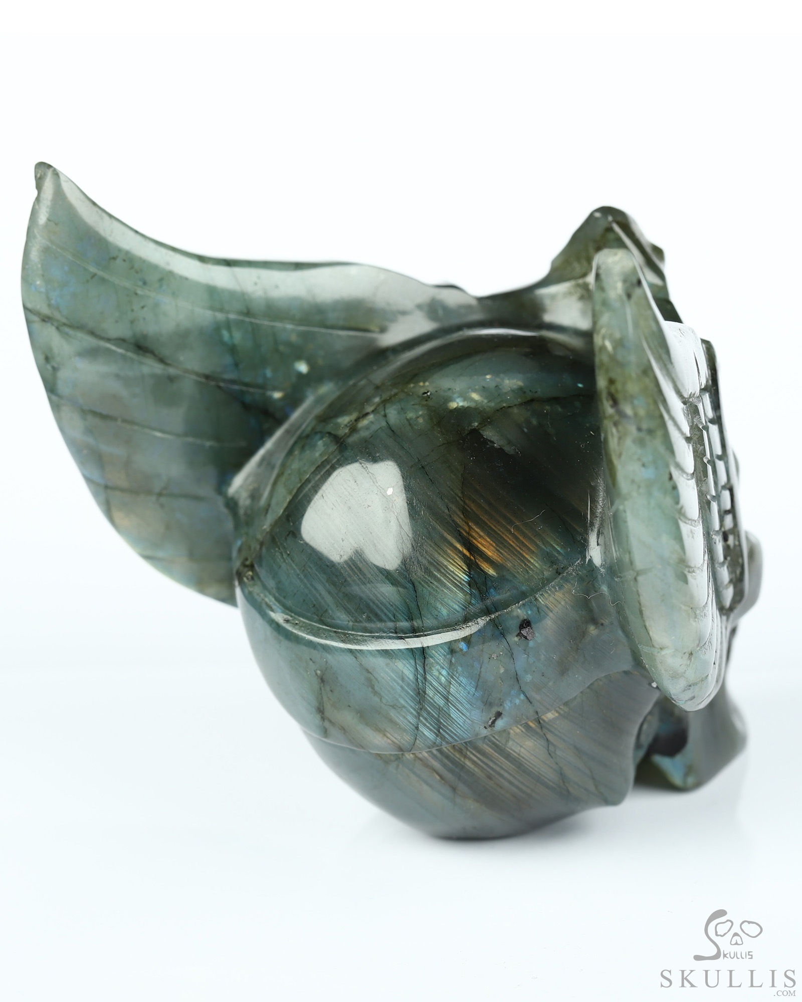 3.3" Labradorite Hand Carved Guardian Crystal Skull Sculpture, Crystal Healing 3.3" Labradorite Hand Carved Guardian Crystal Skull Sculpture, Crystal Healing