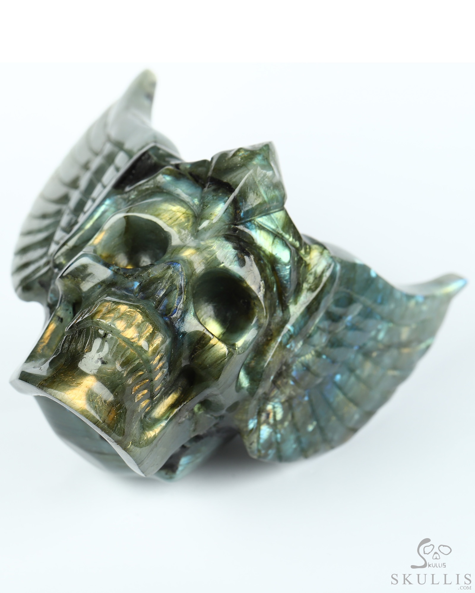 3.3" Labradorite Hand Carved Guardian Crystal Skull Sculpture, Crystal Healing 3.3" Labradorite Hand Carved Guardian Crystal Skull Sculpture, Crystal Healing