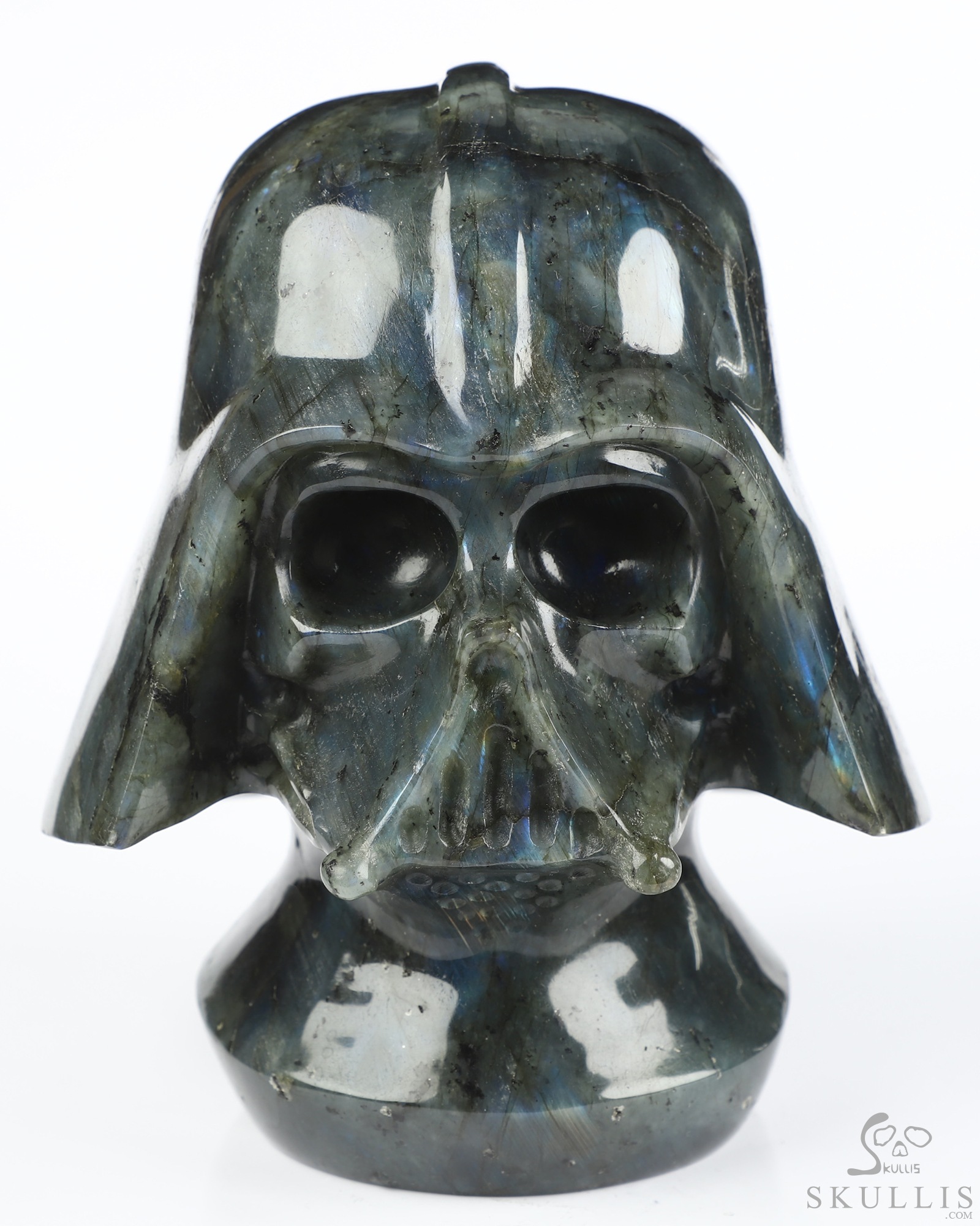 5.9" Labradorite Hand Carved Crystal Skull Fine Art Sculpture, Crystal Healing 5.9" Labradorite Hand Carved Crystal Skull Fine Art Sculpture, Crystal Healing