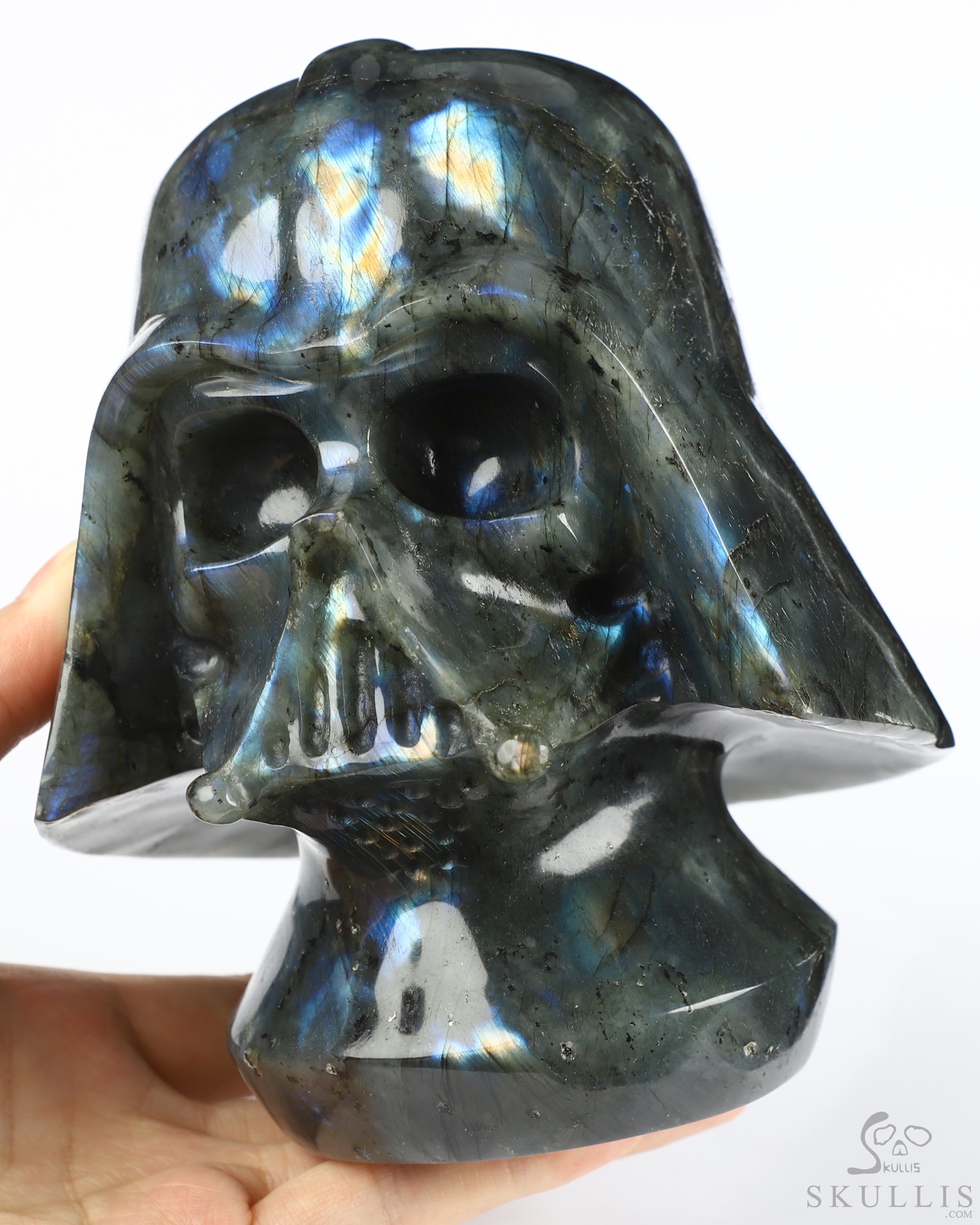 5.9" Labradorite Hand Carved Crystal Skull Fine Art Sculpture, Crystal Healing 5.9" Labradorite Hand Carved Crystal Skull Fine Art Sculpture, Crystal Healing