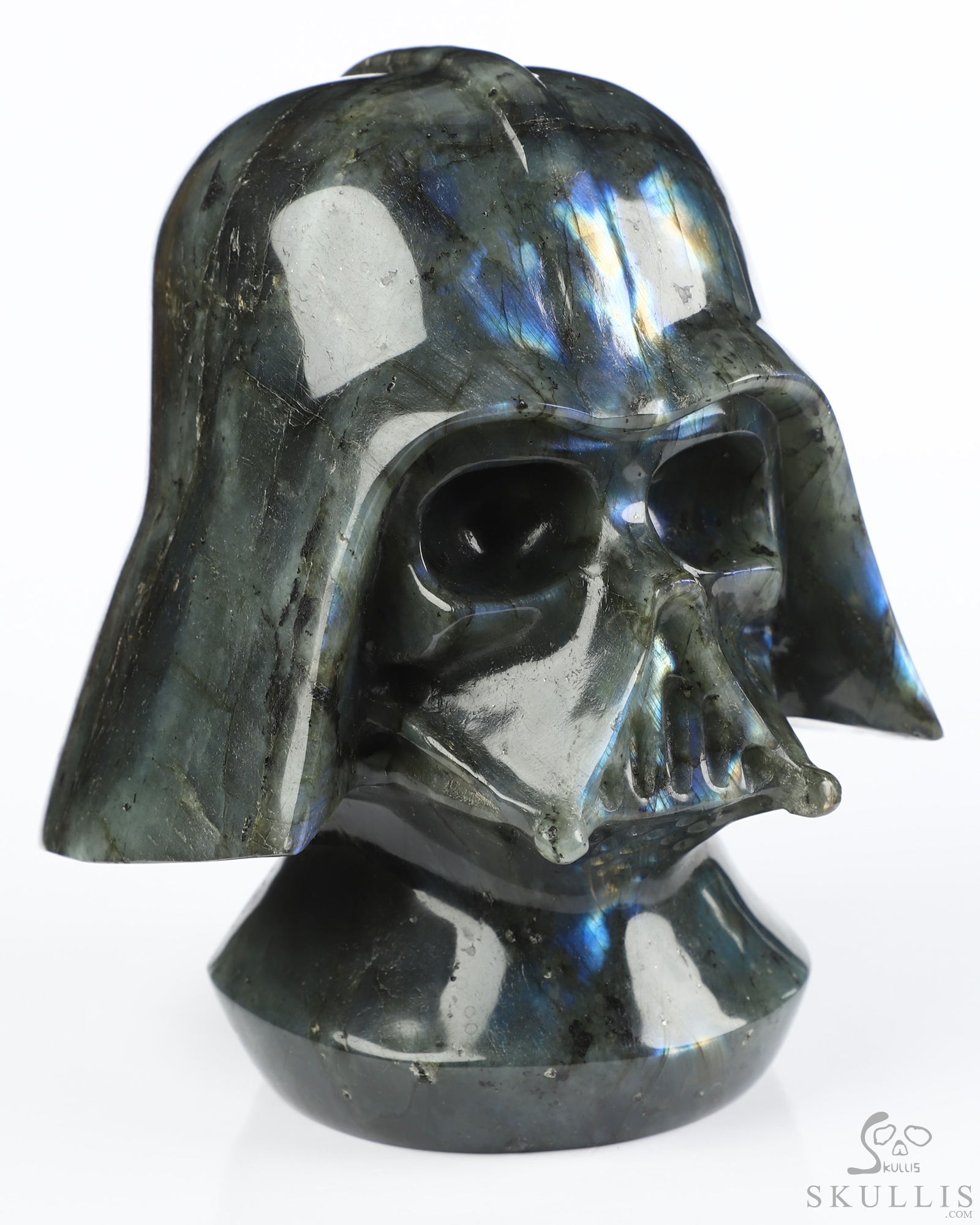 5.9" Labradorite Hand Carved Crystal Skull Fine Art Sculpture, Crystal Healing 5.9" Labradorite Hand Carved Crystal Skull Fine Art Sculpture, Crystal Healing