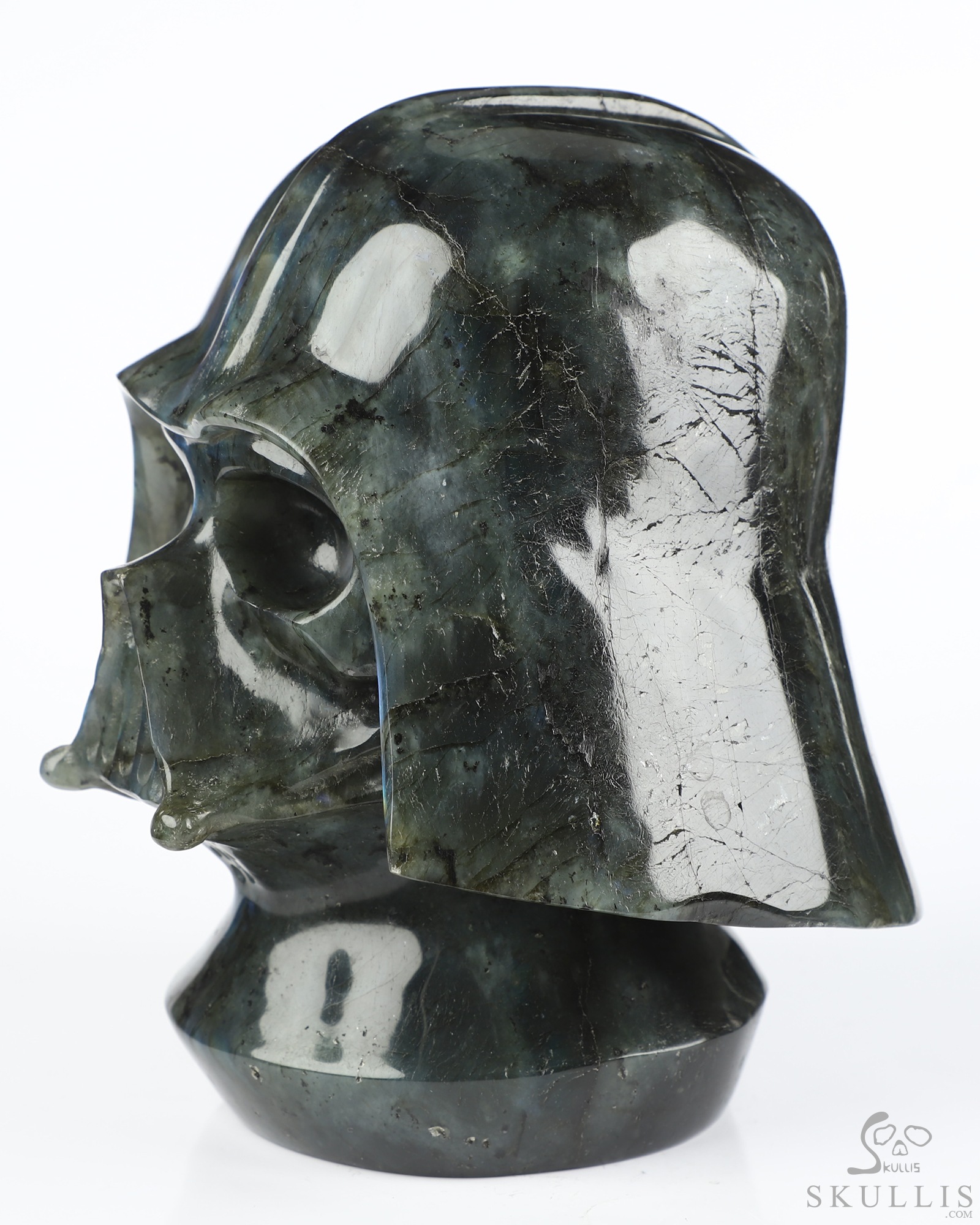 5.9" Labradorite Hand Carved Crystal Skull Fine Art Sculpture, Crystal Healing 5.9" Labradorite Hand Carved Crystal Skull Fine Art Sculpture, Crystal Healing