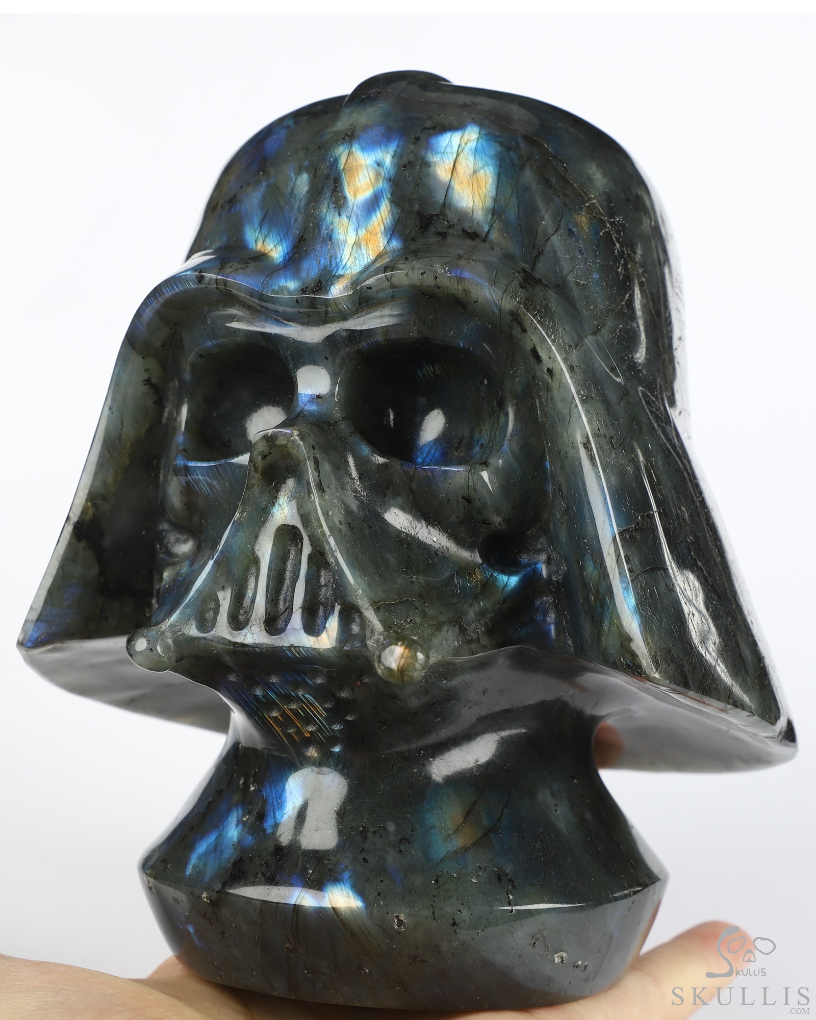 5.9" Labradorite Hand Carved Crystal Skull Fine Art Sculpture, Crystal Healing 5.9" Labradorite Hand Carved Crystal Skull Fine Art Sculpture, Crystal Healing