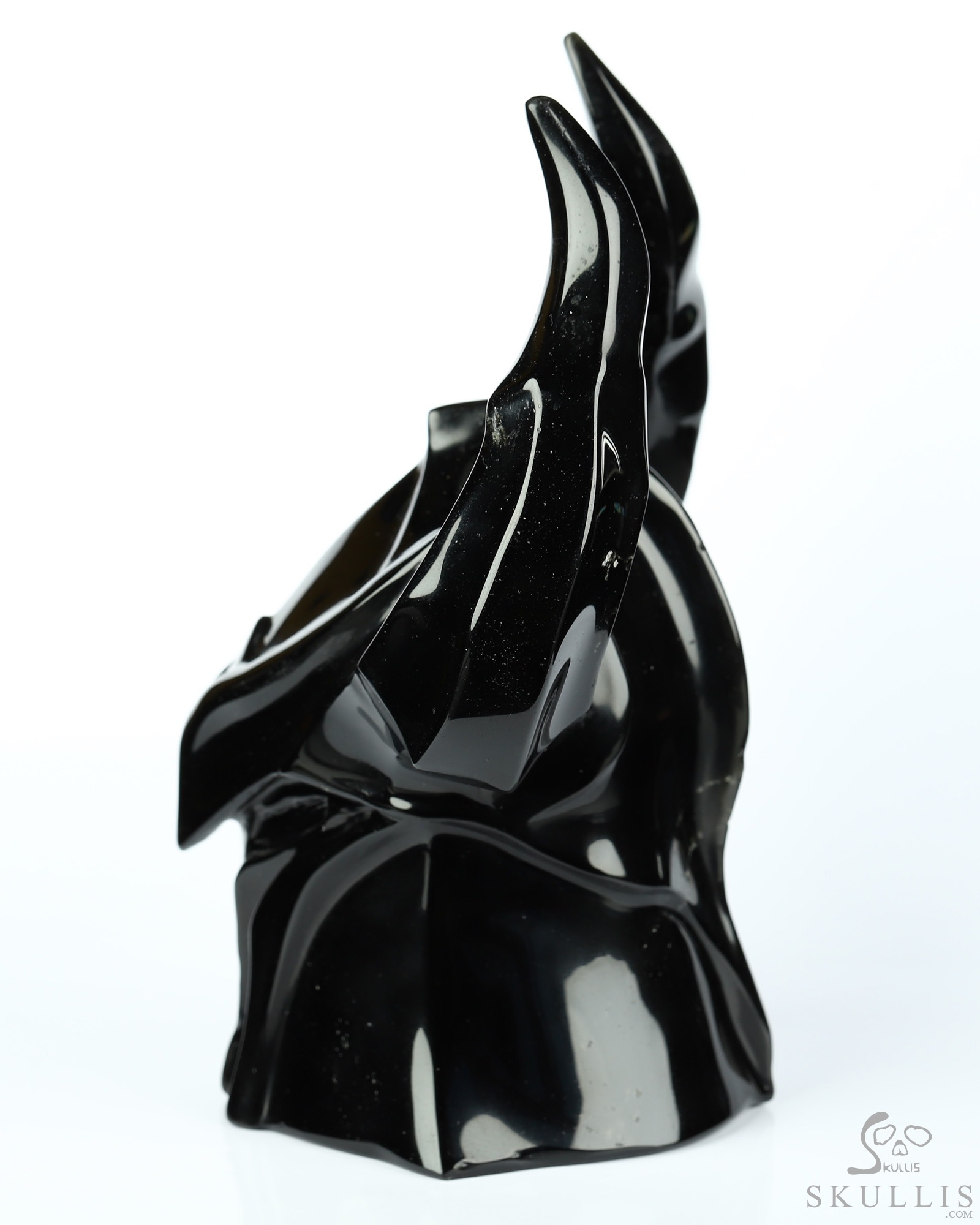 5.6" Black Obsidian Hand Carved Crystal Fine Art Sculpture, Crystal Healing 5.6" Black Obsidian Hand Carved Crystal Fine Art Sculpture, Crystal Healing