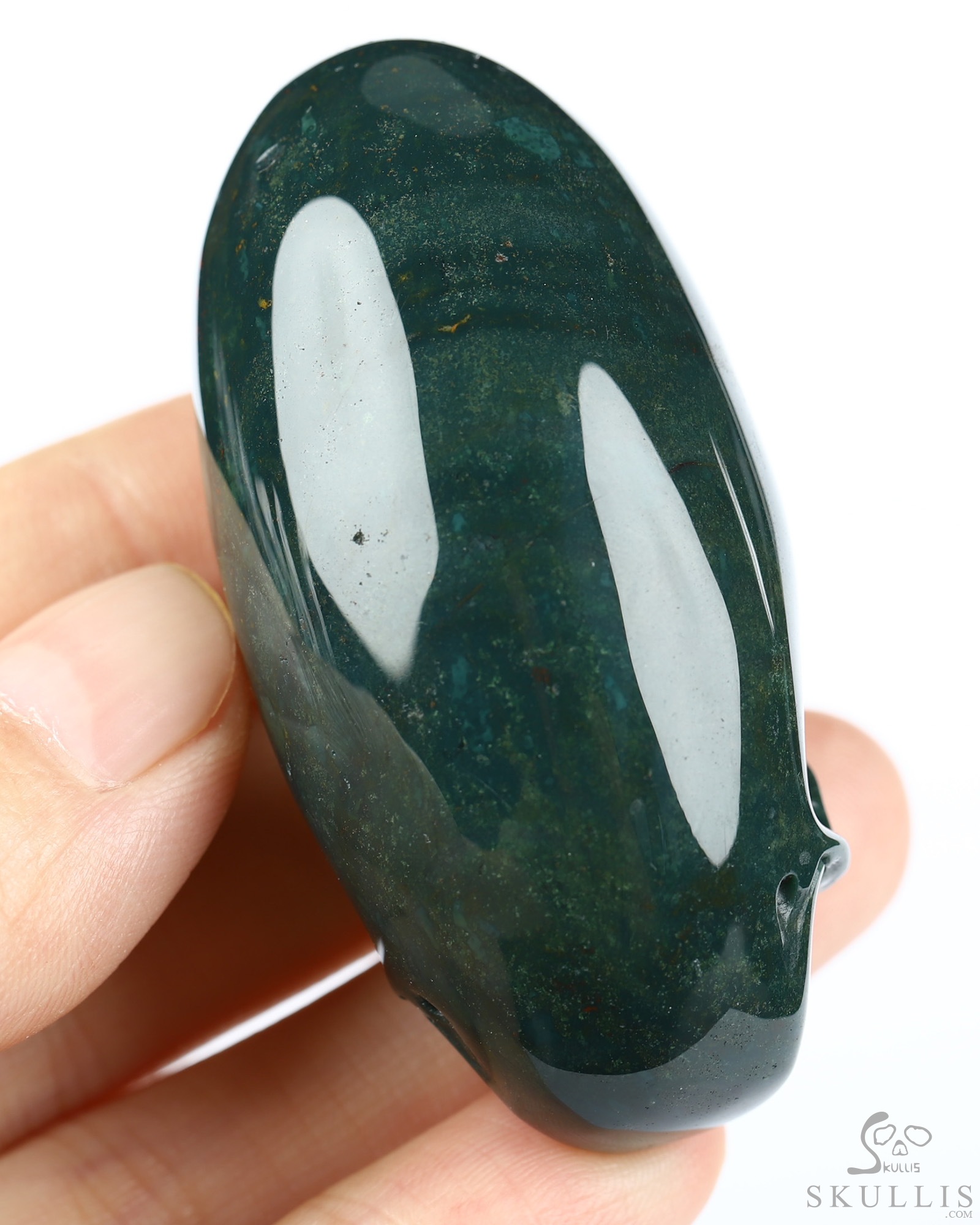 2.0" Bloodstone Hand Carved Incan Crystal Skull Sculpture, Crystal Healing 2.0" Bloodstone Hand Carved Incan Crystal Skull Sculpture, Crystal Healing