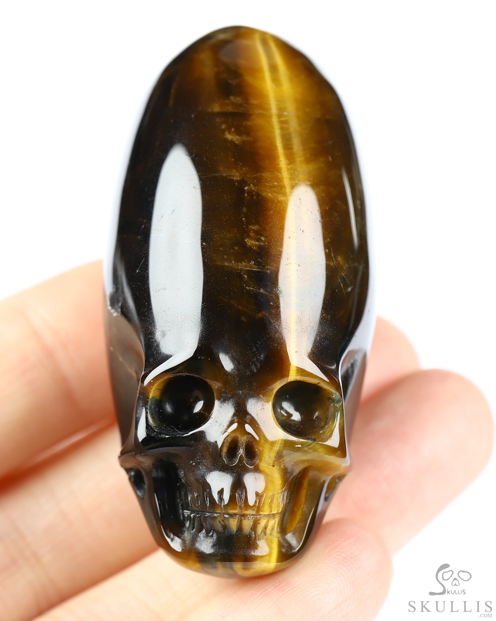 2.0" Gold Tiger's Eye Hand Carved Incan Crystal Skull Sculpture, Crystal Healing 2.0" Gold Tiger's Eye Hand Carved Incan Crystal Skull Sculpture, Crystal Healing
