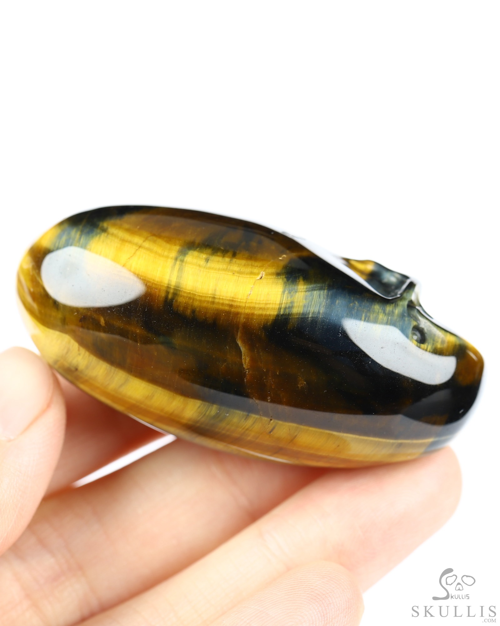 2.0" Gold Tiger's Eye Hand Carved Incan Crystal Skull Sculpture, Crystal Healing 2.0" Gold Tiger's Eye Hand Carved Incan Crystal Skull Sculpture, Crystal Healing