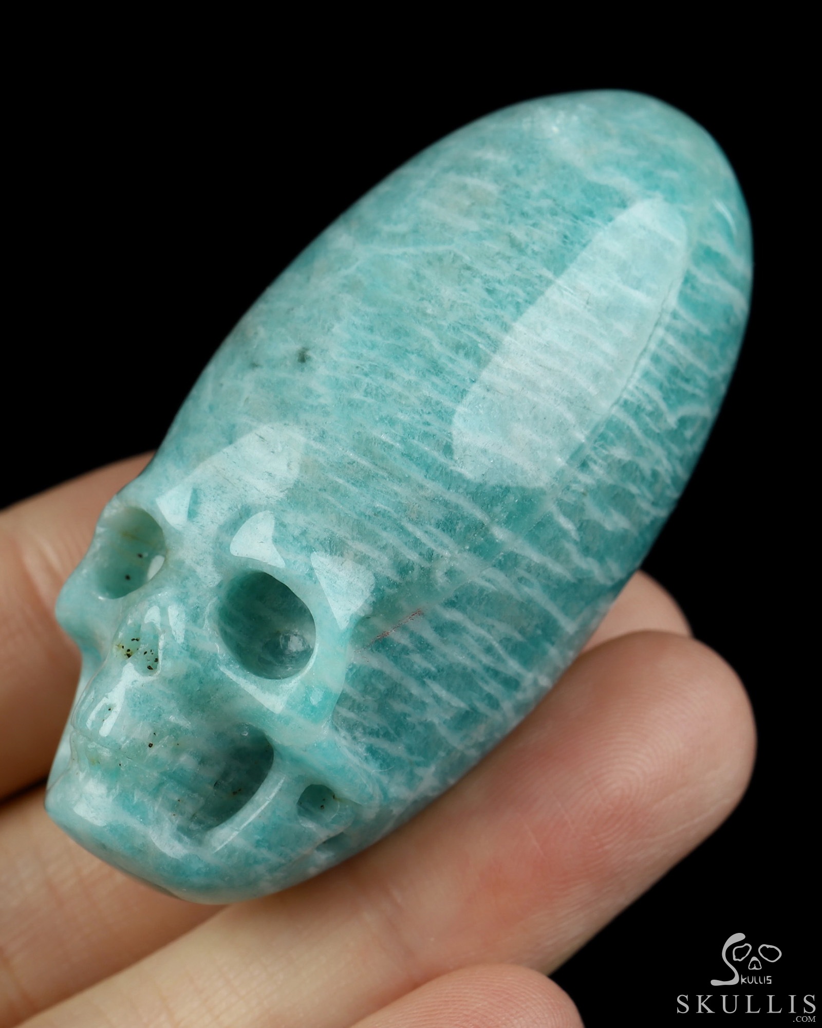 2.0" Madagascar Amazonite Hand Carved Incan Crystal Skull Sculpture, Crystal Healing 2.0" Madagascar Amazonite Hand Carved Incan Crystal Skull Sculpture, Crystal Healing