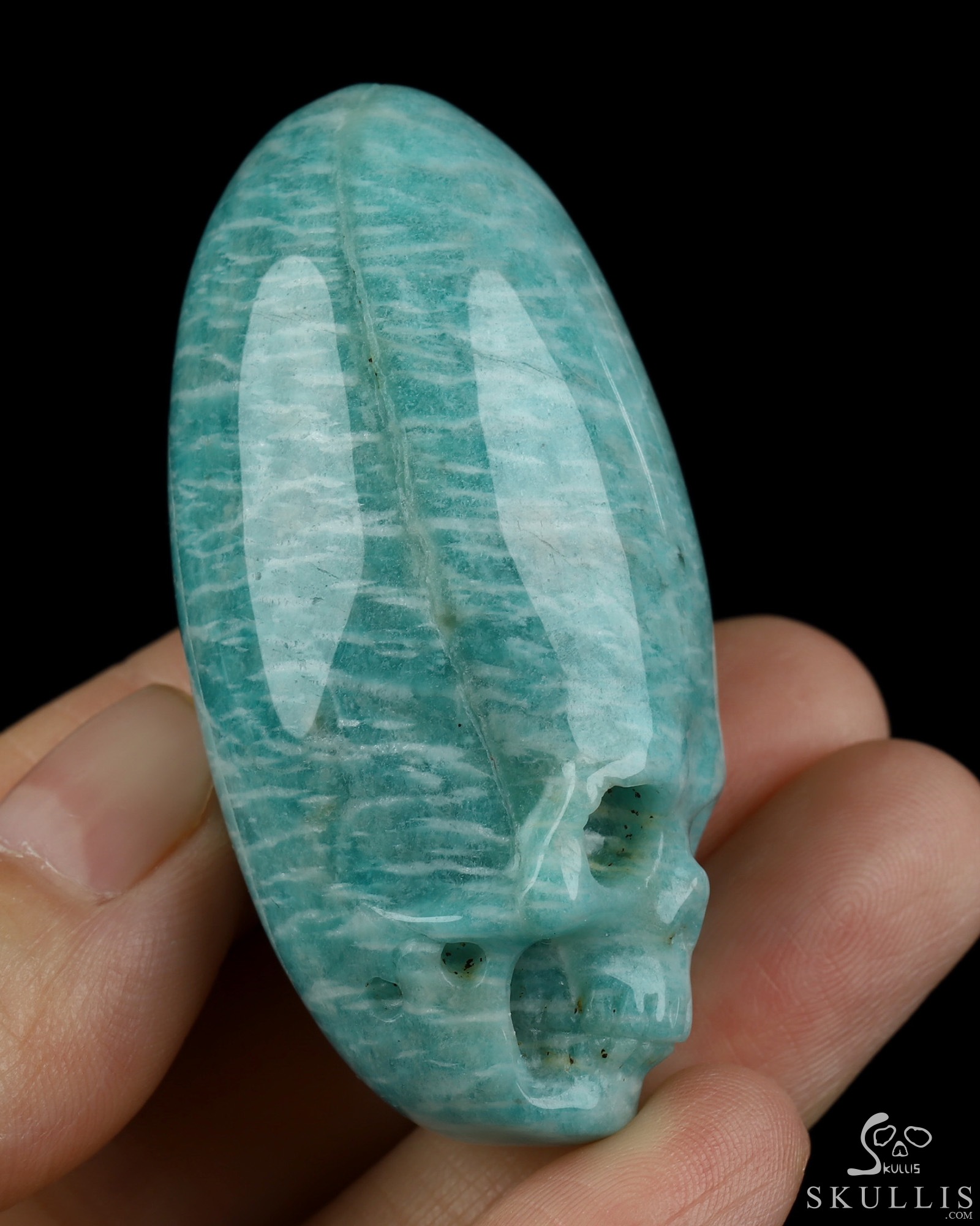 2.0" Madagascar Amazonite Hand Carved Incan Crystal Skull Sculpture, Crystal Healing 2.0" Madagascar Amazonite Hand Carved Incan Crystal Skull Sculpture, Crystal Healing