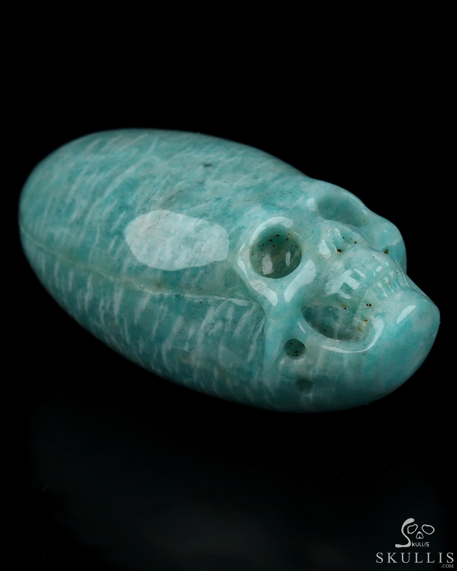 2.0" Madagascar Amazonite Hand Carved Incan Crystal Skull Sculpture, Crystal Healing 2.0" Madagascar Amazonite Hand Carved Incan Crystal Skull Sculpture, Crystal Healing