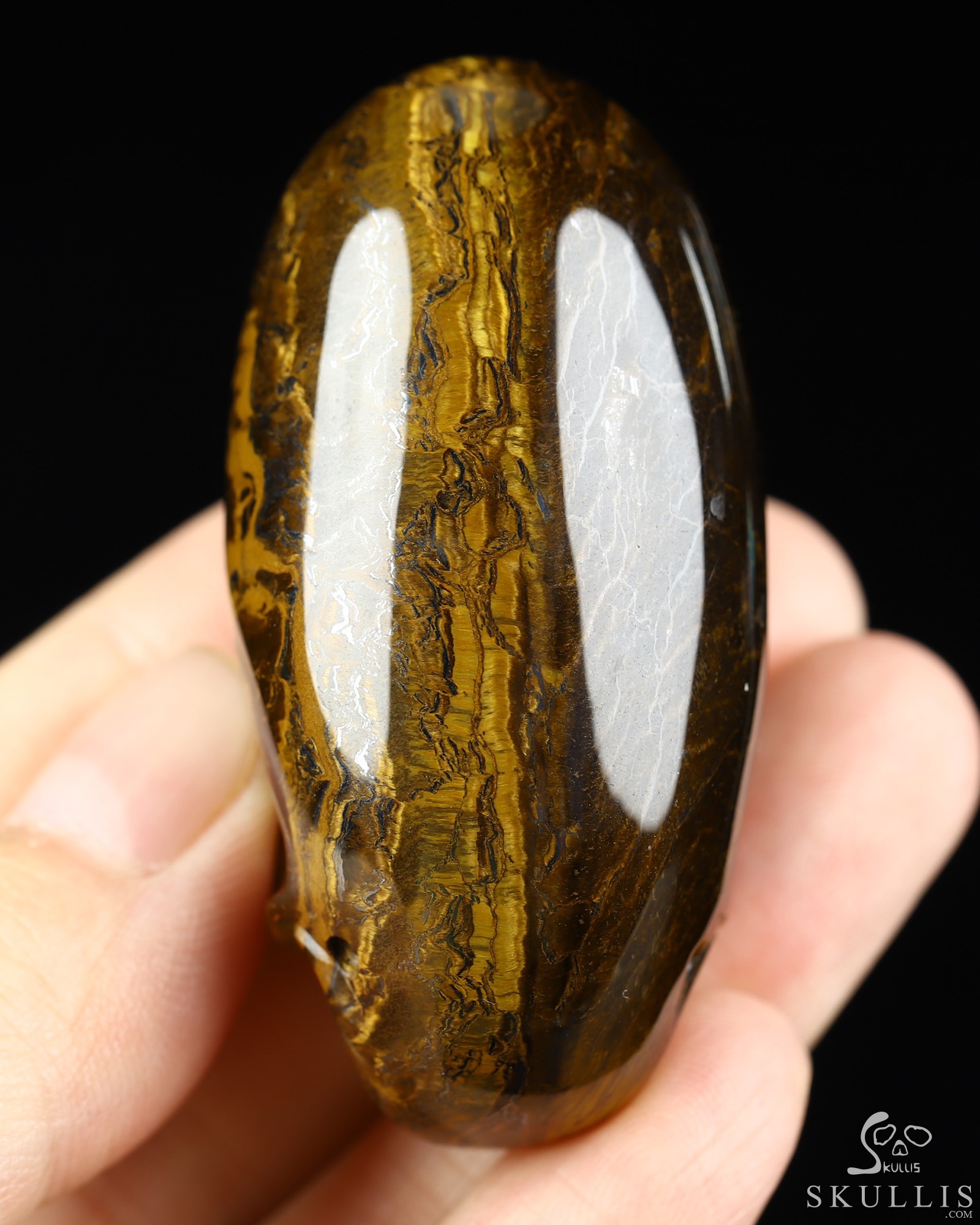 2.0" Gold Tiger's Eye Hand Carved Incan Crystal Skull Sculpture, Crystal Healing 2.0" Gold Tiger's Eye Hand Carved Incan Crystal Skull Sculpture, Crystal Healing